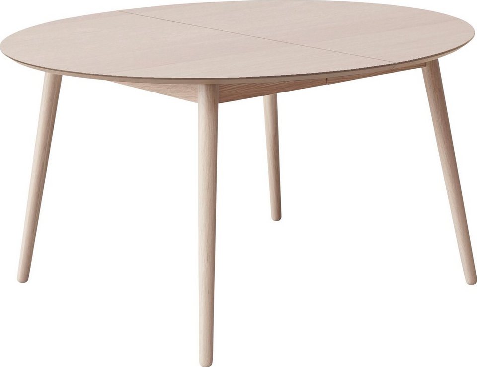 Hammel Furniture Esstisch Meza by Hammel, Ø135(231) cm, runde Tischplatte  aus MDF/Laminat, Massivholzgestell