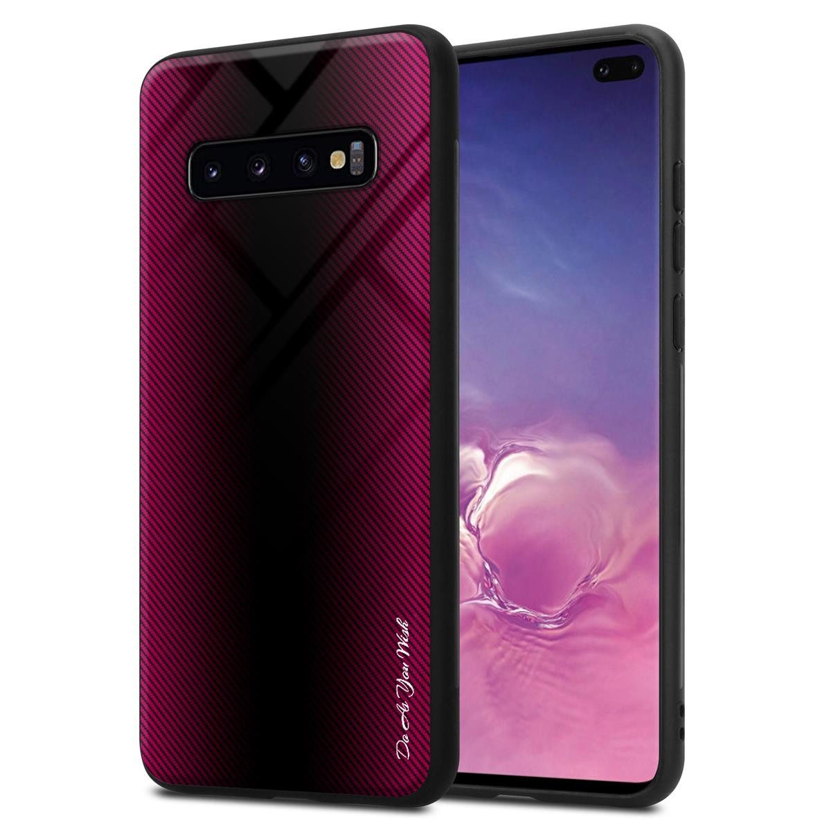 Cadorabo Handyhülle für Samsung Galaxy S10 PLUS Hülle Samsung Galaxy S10 PLUS, Robustes Hard Case - Handy Schutzhülle - Hülle - Back Cover Bumper