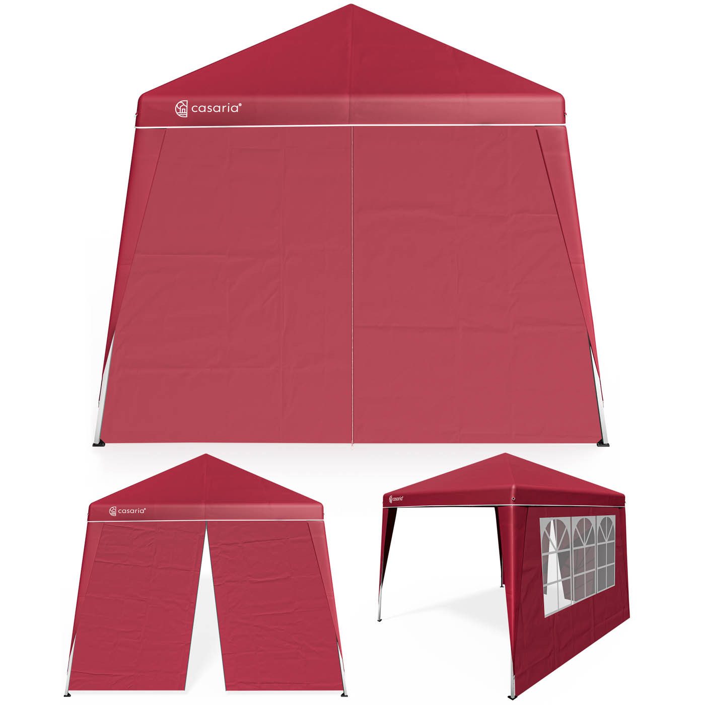 Casaria Pavillon, 300x300 cm Pavillon Set mit 2x Seitenwände UV-Schutz 50+ inkl. Tasche