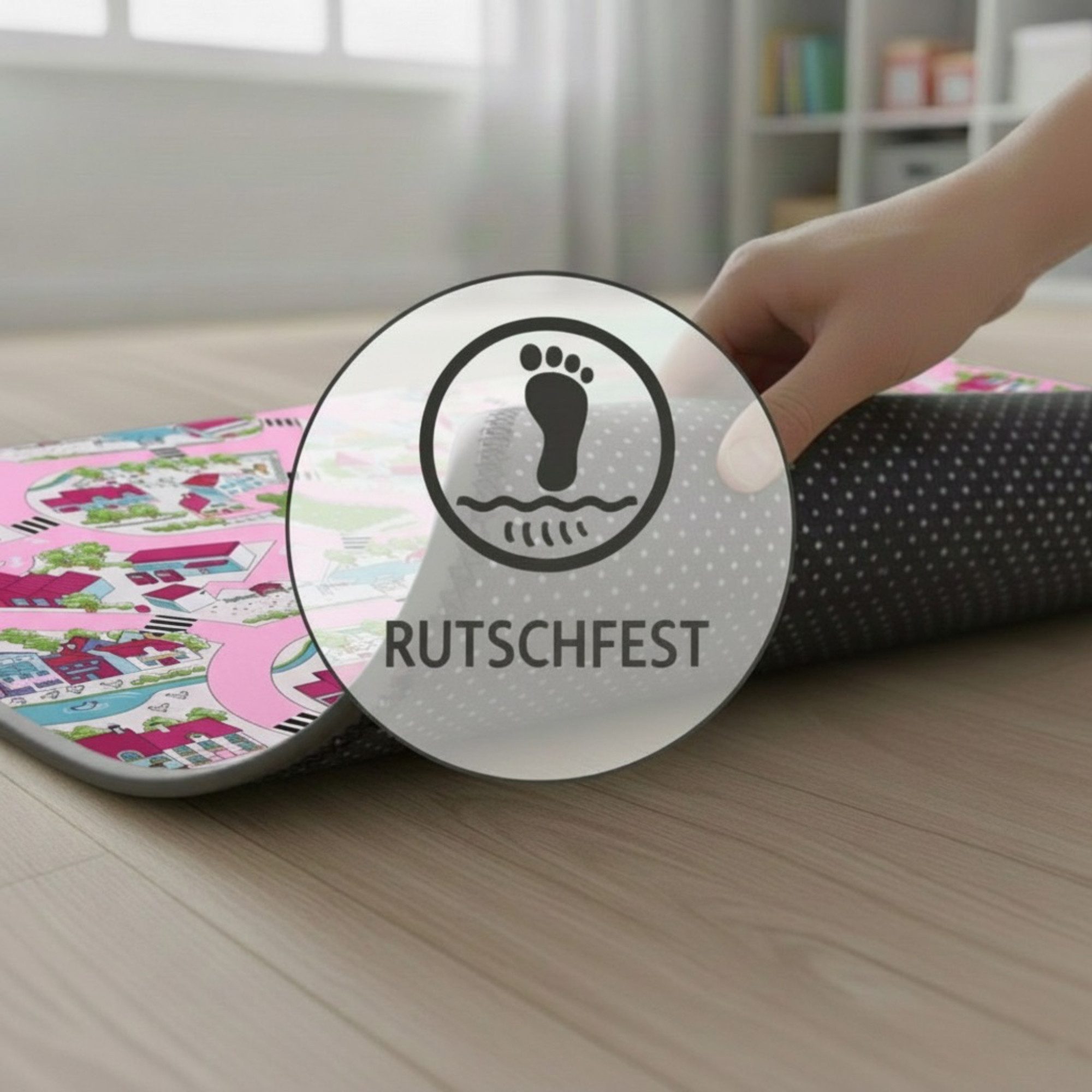 Entrando Kinderteppich Spielteppich Straße Stadt für günstig online kaufen