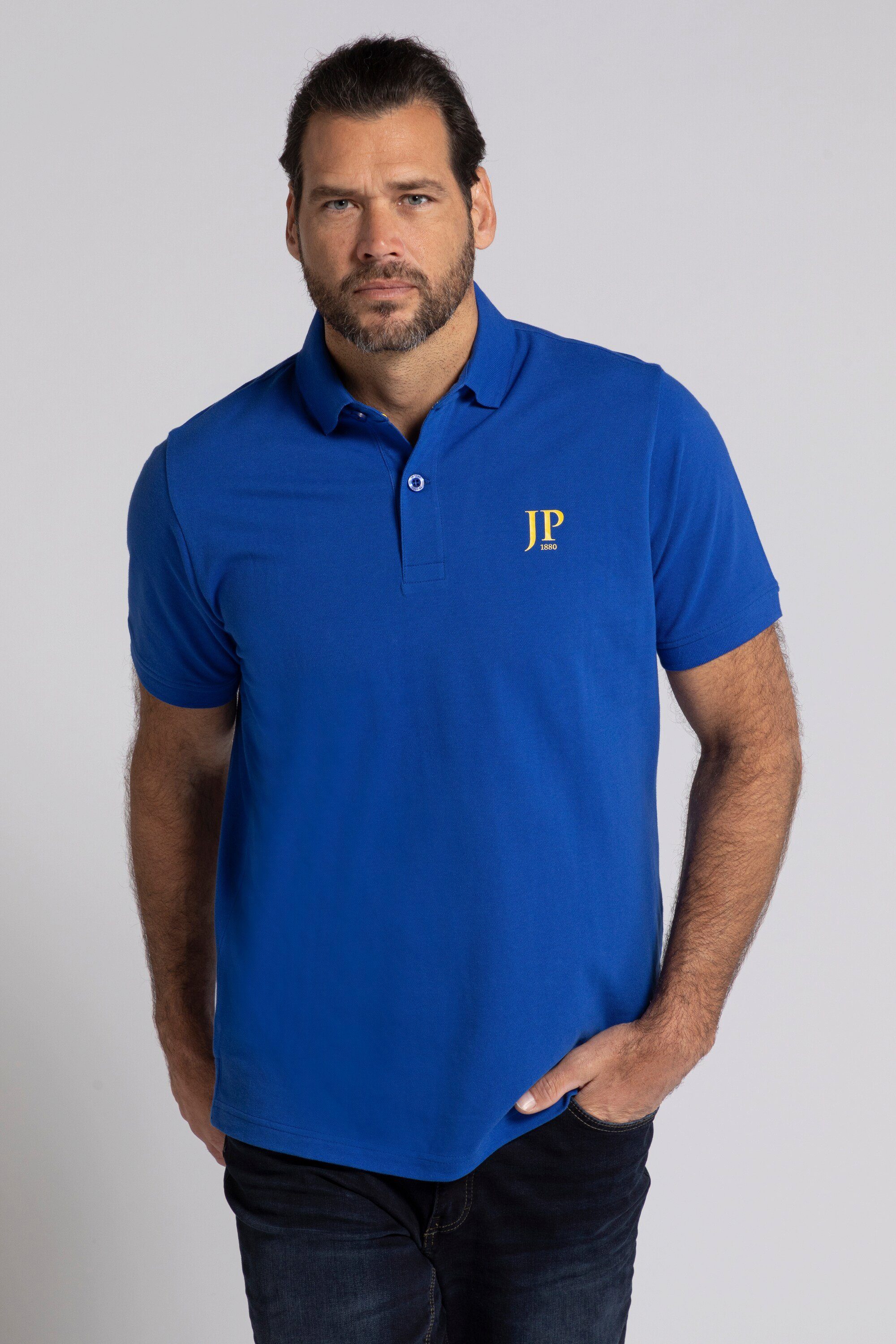 JP1880 Poloshirt Poloshirts Basic 2er-Pack Piqué gekämmte Baumwolle (2-tlg) kobaltblau
