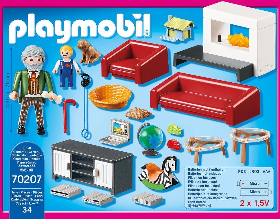 Playmobil® Gemütliches Wohnzimmer (70207), Dollhouse Konstruktions-Spielset günstig online kaufen