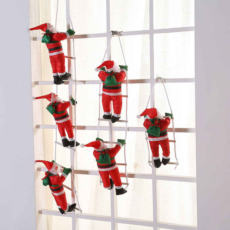 Coonoor Weihnachtsmann Nikolaus auf Leiter 25cm Weihnachtsdekoration (1 St)