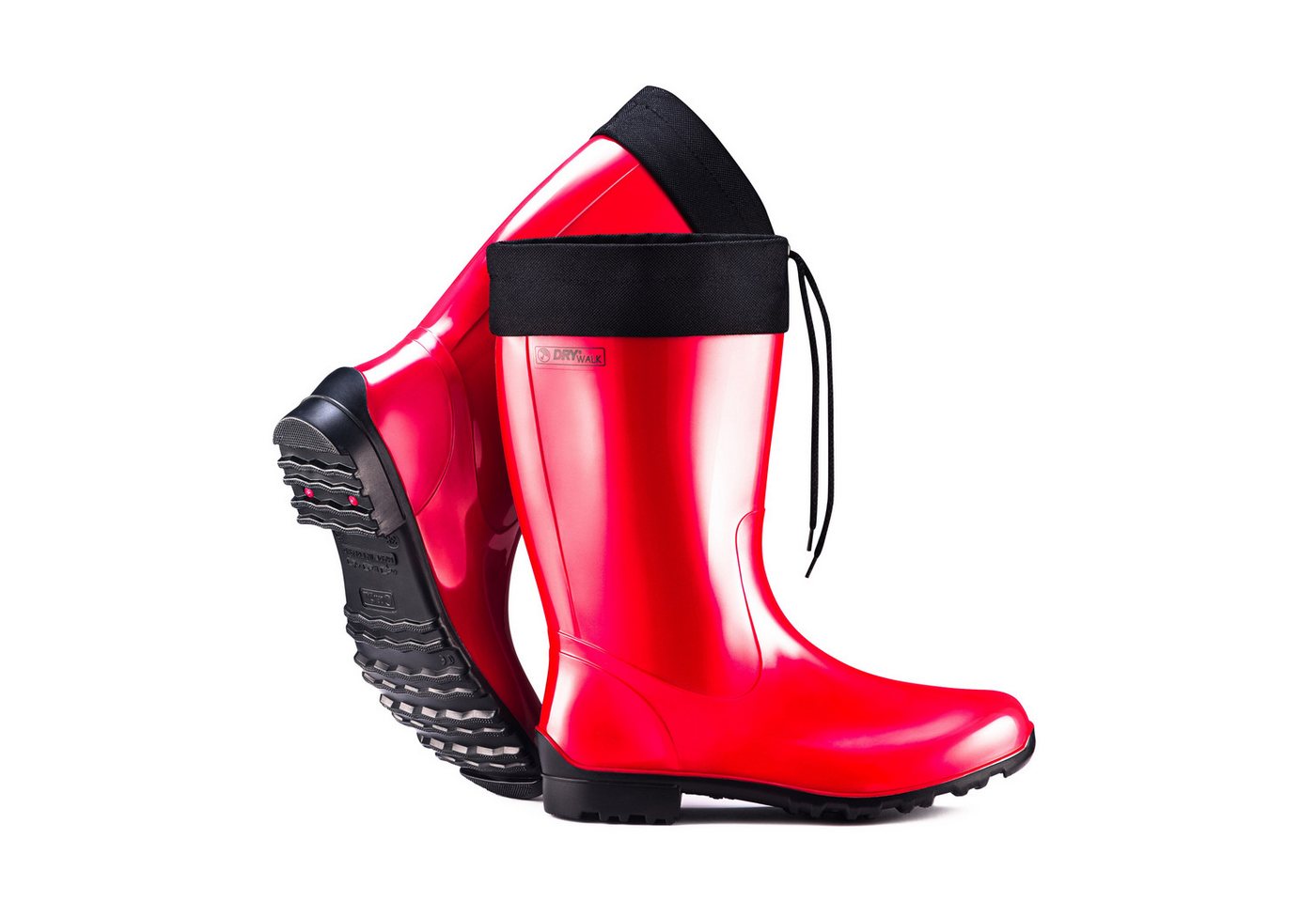 Fjordvik Himmelsken Regenstiefel SCF-Glanzdesign 42 Rot Gummistiefel Perfekt für die Stadt Spaziergänge Gassigehen