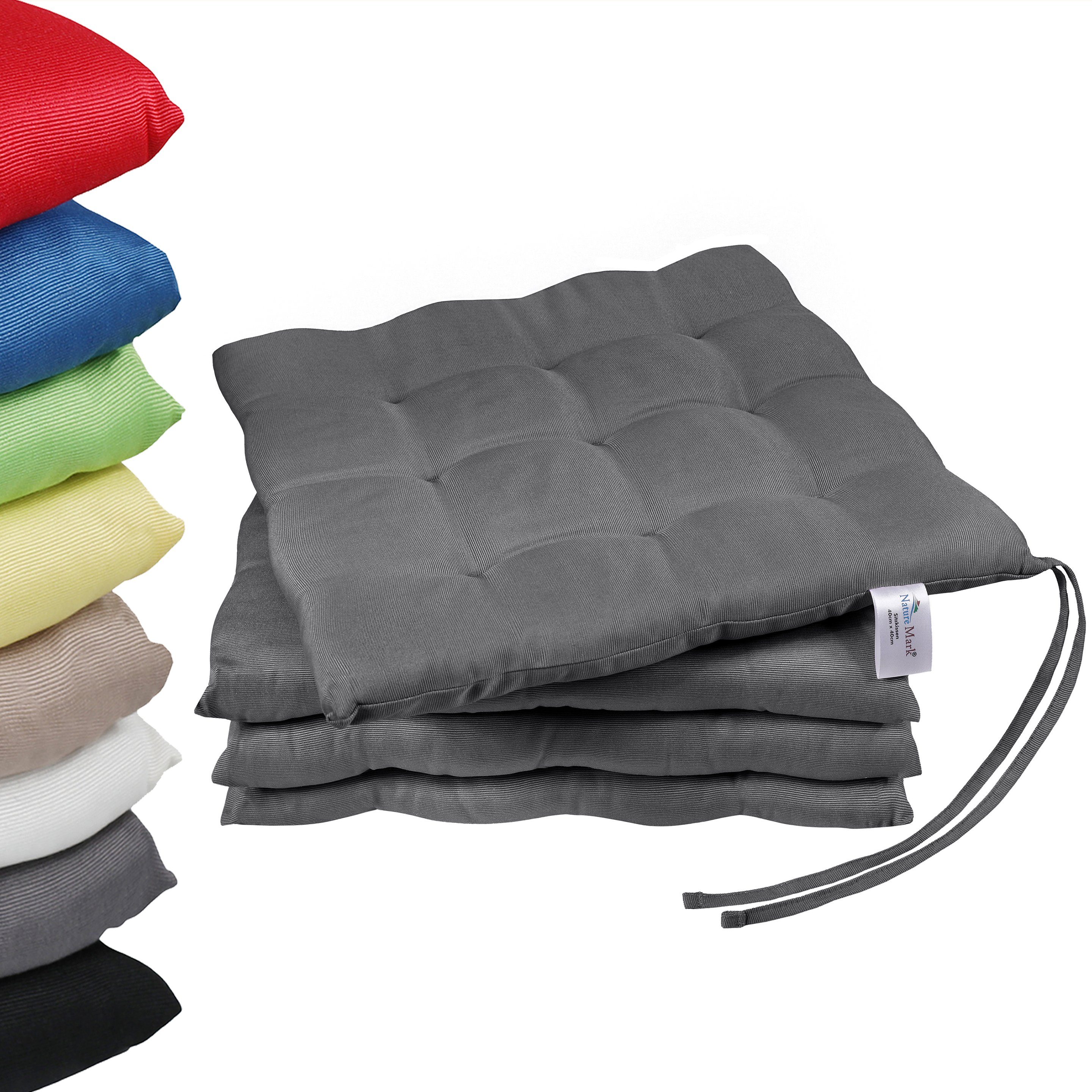 NatureMark Sitzkissen Sitzkissen 40 X 40 CM, 4er Pack Stuhlkissen mit
