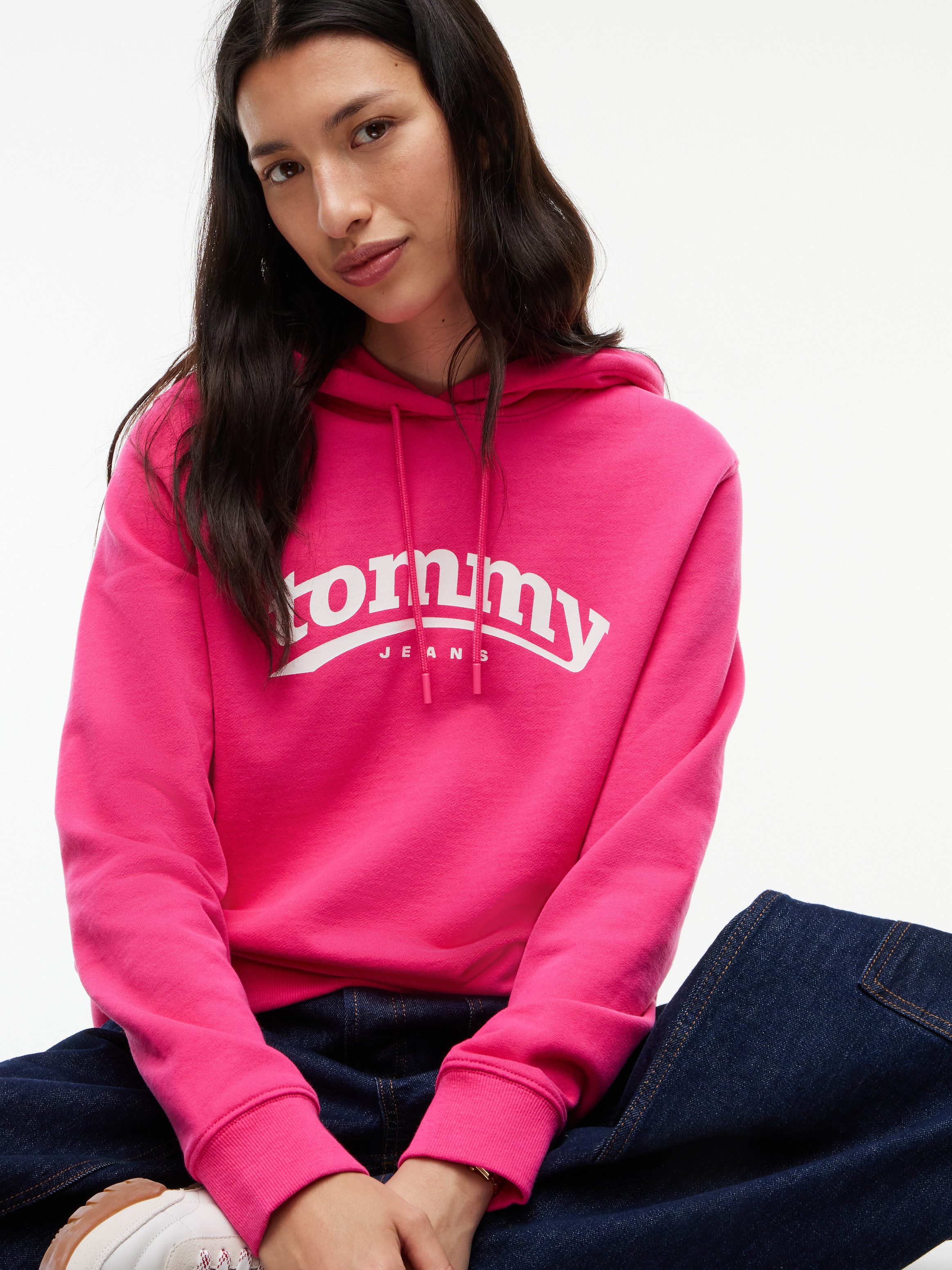Tommy Jeans Kapuzensweatshirt TJW REG ESS LOGO 1 HOODIE EXT Baumwolle
