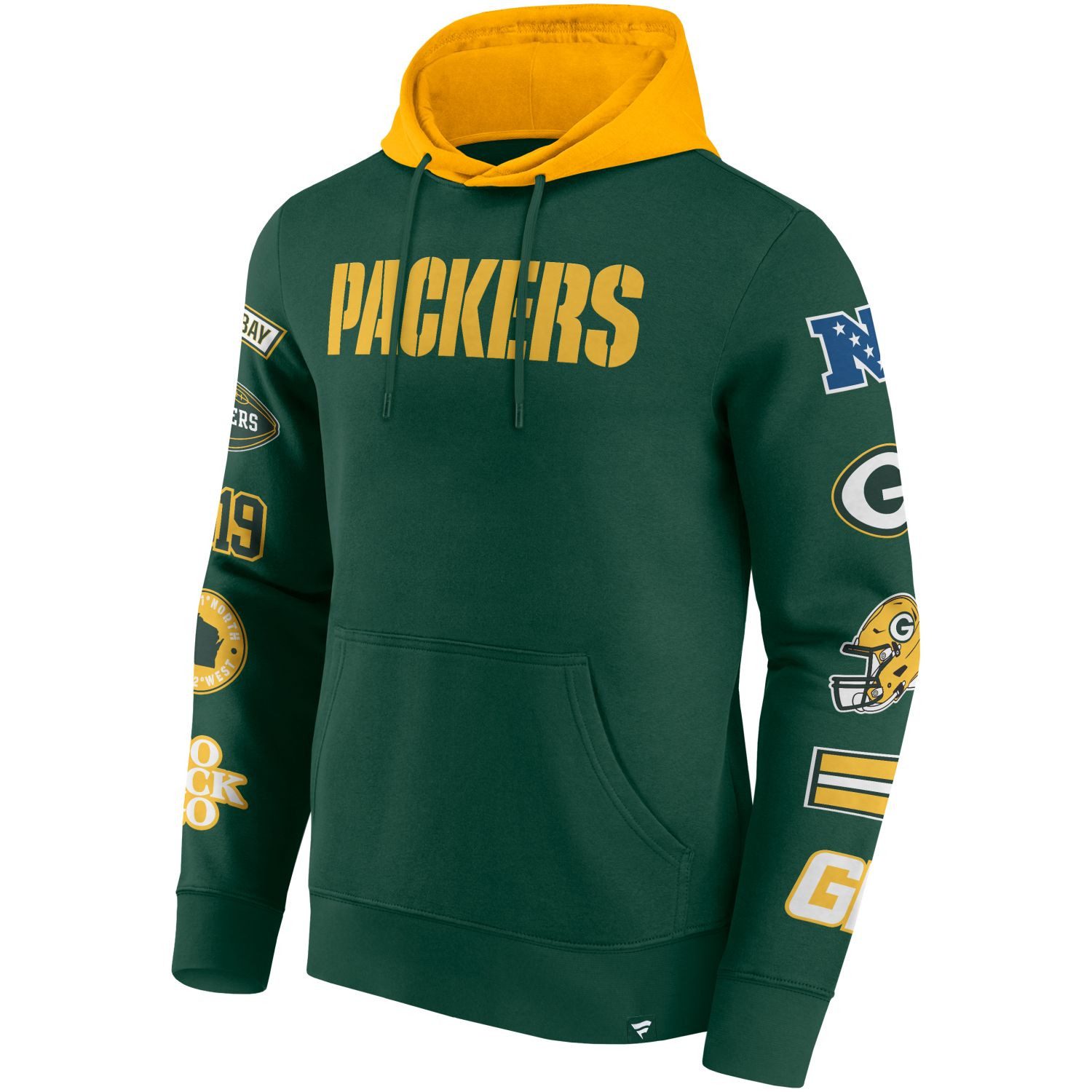 Kapuzenpullover Fanatics Hoodie Green Bay Packers Patched Out Fleece