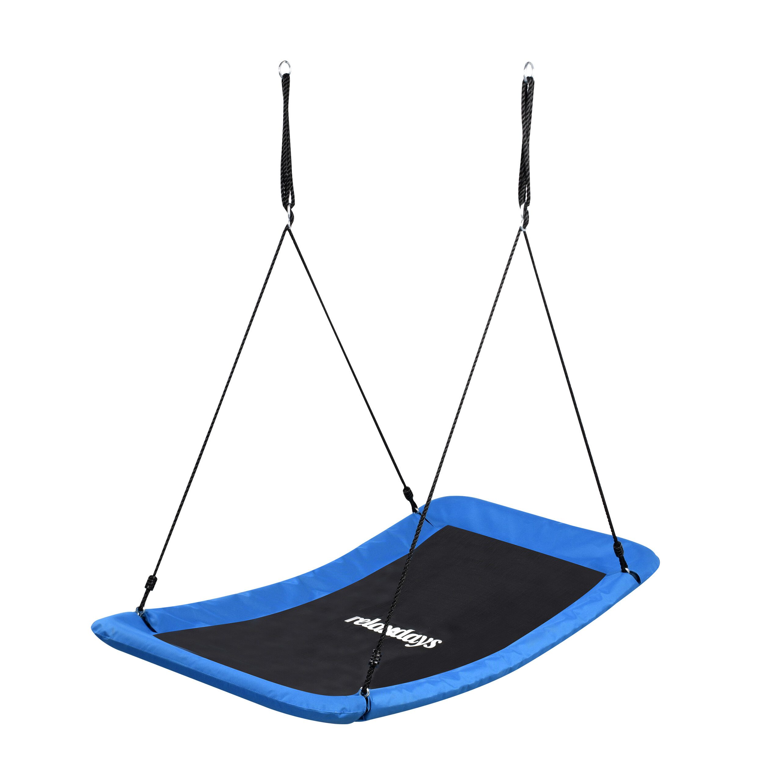 relaxdays Nestschaukel-Sitz Nestschaukel eckig 150 kg, blau