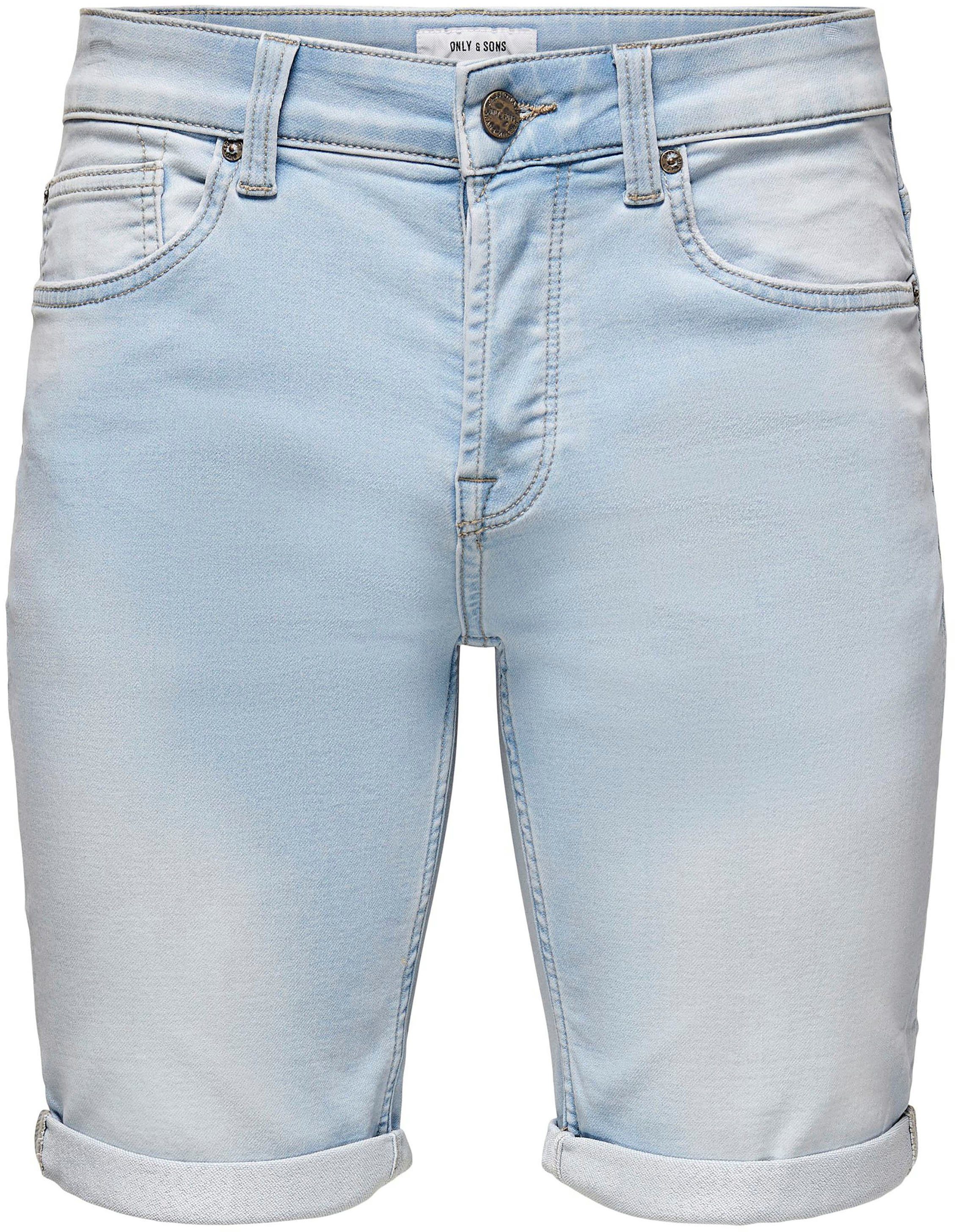 ONLY ONSPLY SONS Denim blue 5189 Jeansshorts & SHORTS NOOS LIGHT BLUE DNM