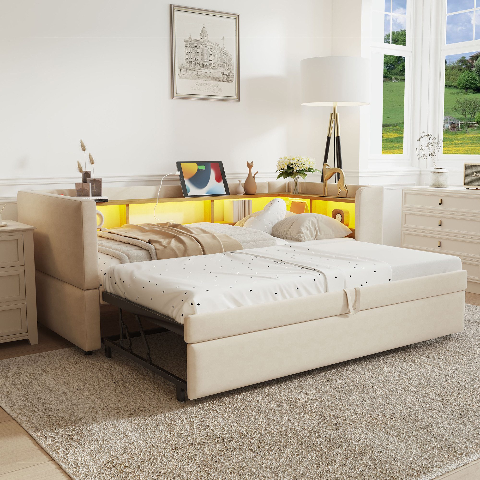 HAUSS SPOLE Schlafsofa 90/180x190cm ausziehbares Daybett günstig online kaufen