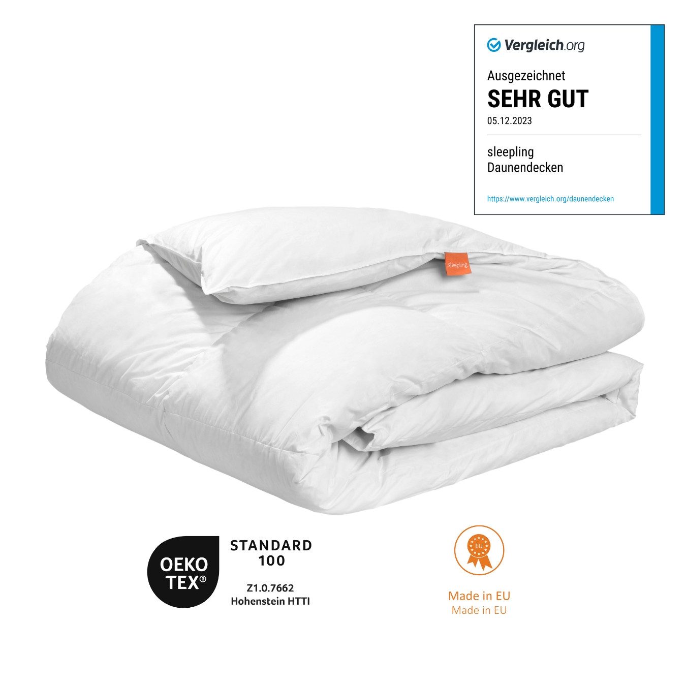 sleepling Daunenbettdecke "Komfort", Füllung: 90% Daunen, günstig online kaufen