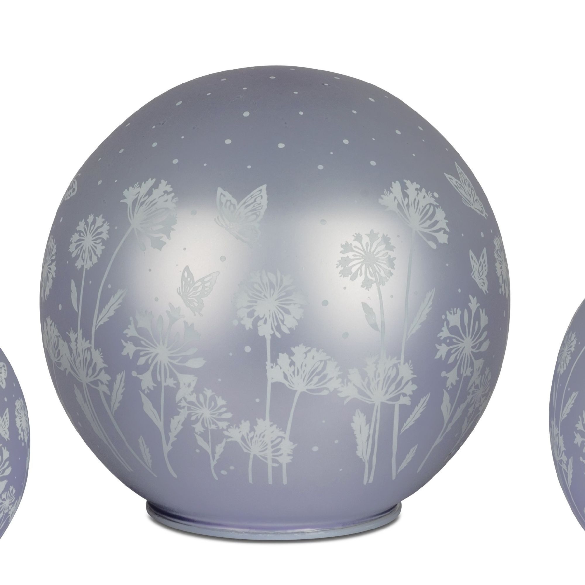 formano Kugelleuchte Blumenwiese, Mit Timerfunktion, Lila, Motiv: Blumenwie günstig online kaufen