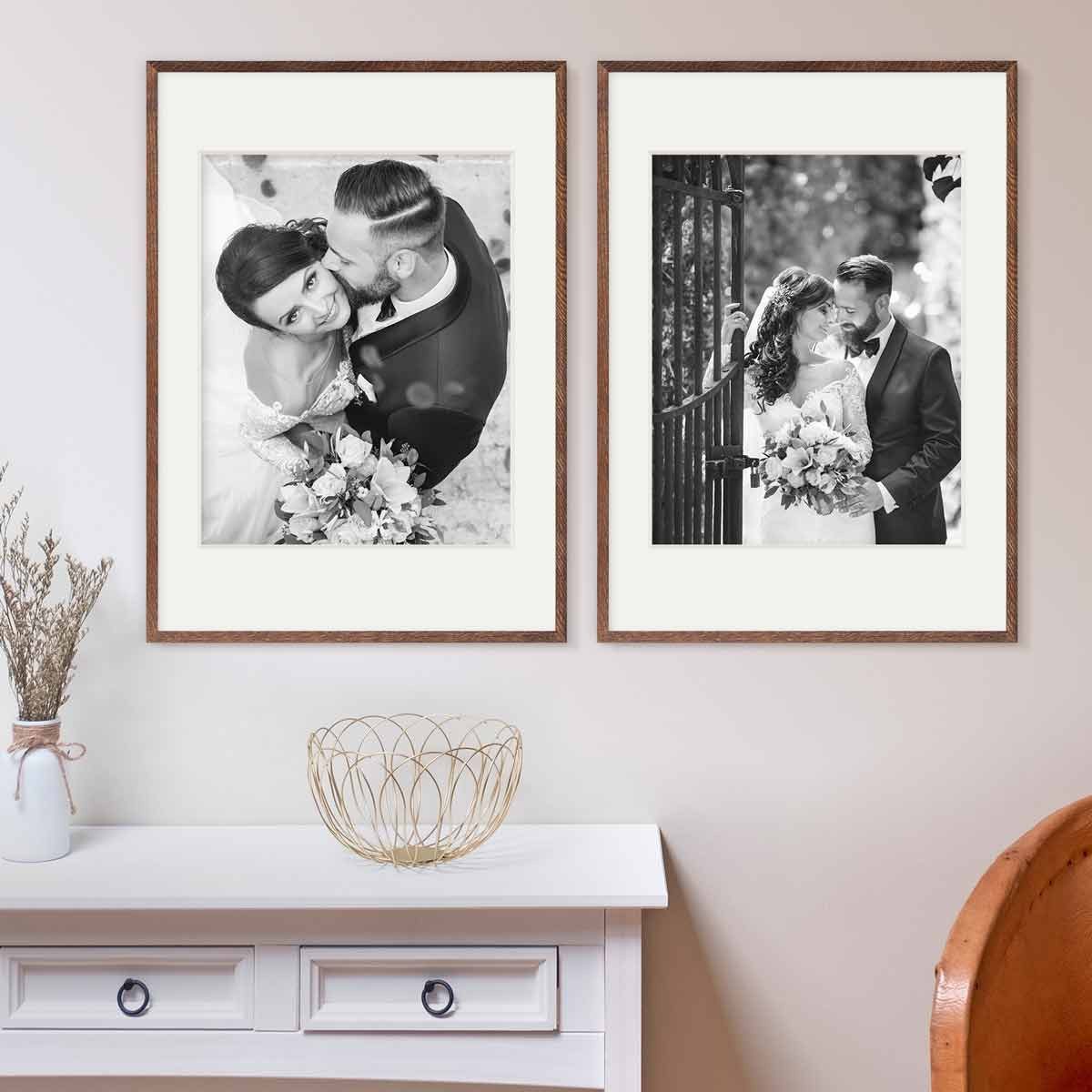 PHOTOLINI Bilderrahmen 2er Set Echtholz mit günstig online kaufen