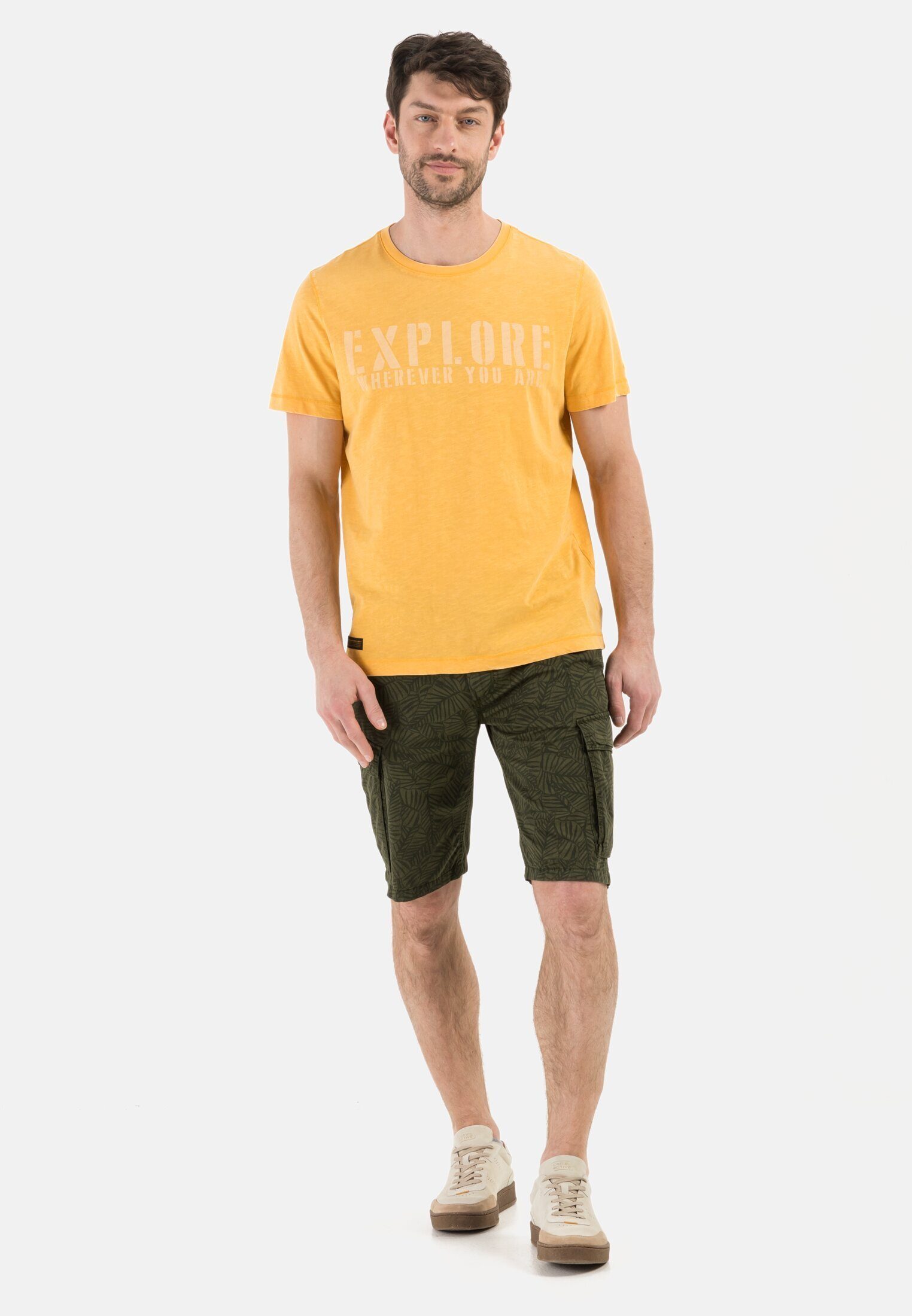 Organic T-Shirt aus Gelb camel Cotton active
