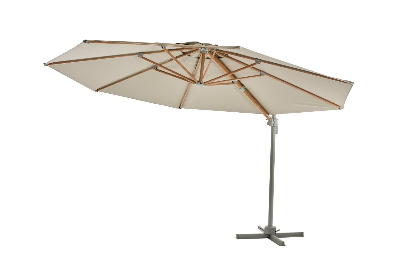 Thumbnail - Brafab Sonnenschirm Luzzi Ø 350 cm, Beige, LxB: 250.0x350.0 cm, Der Schirm ist neigbar