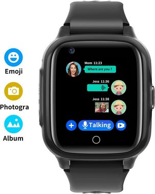 Krostming Daten- und Anrufer-ID-Anzeigefunktionen Smartwatch (Android iOS), Stoppuhr Klassenmodus Musik Player Vibrationsbenachrichtigung Geschenk