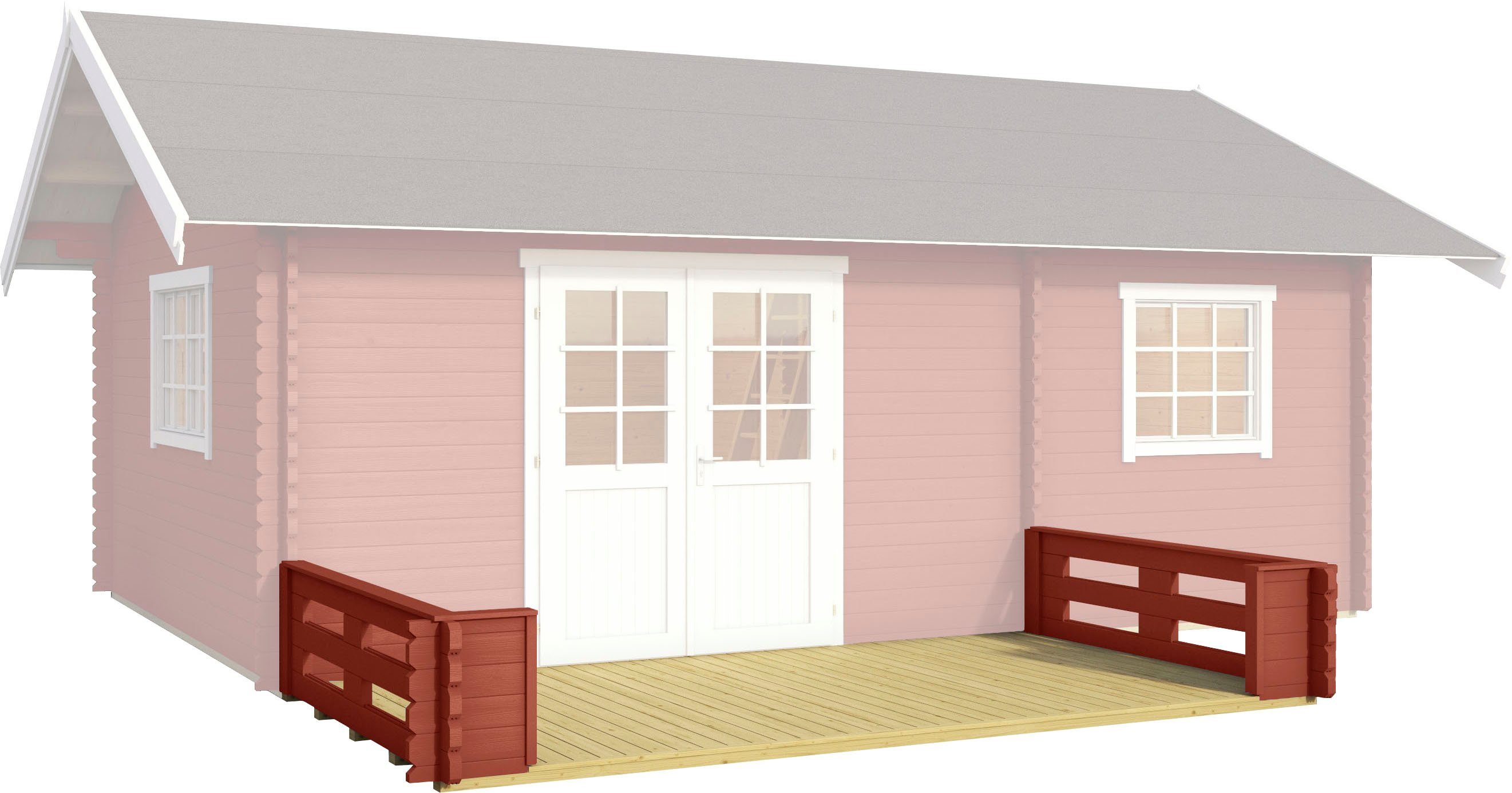 LASITA MAJA Terrasse CAROLINE, BxT:365x200 cm, (Set), inkl. Fußbodenbretter zum Verlegen