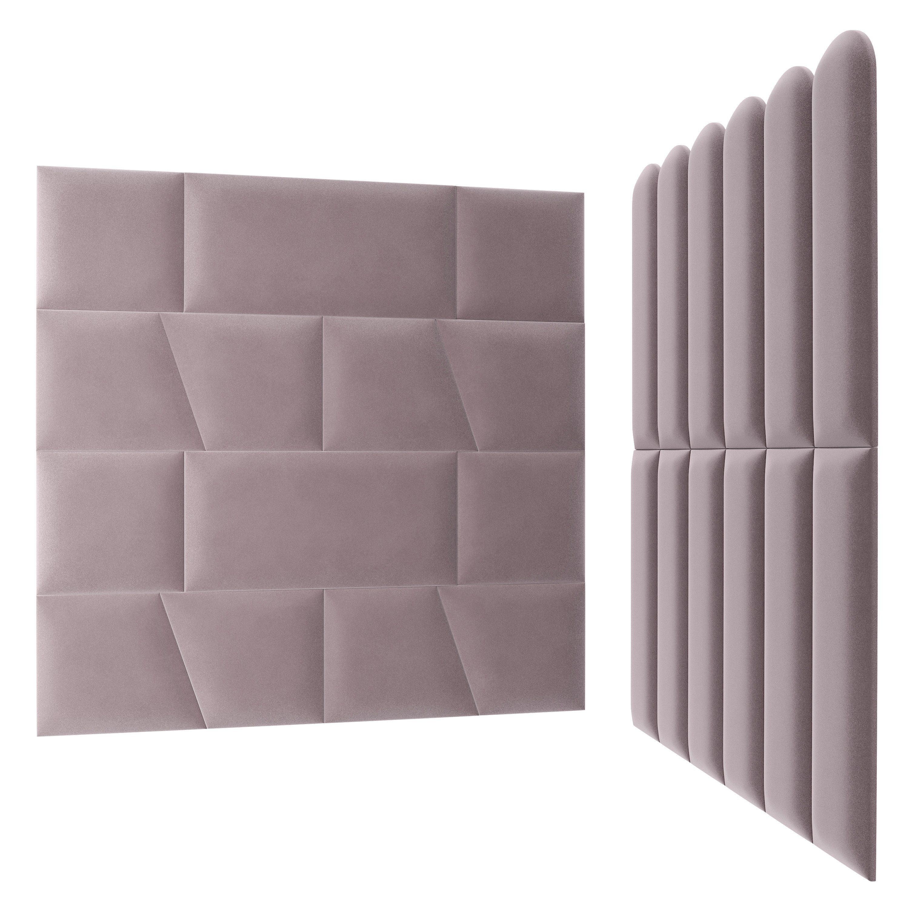 sossai® 3D Wandpaneel Wandpolster Wandverkleidung gepolstert Toppa, BxL: 15x60 cm, (8-tlg)