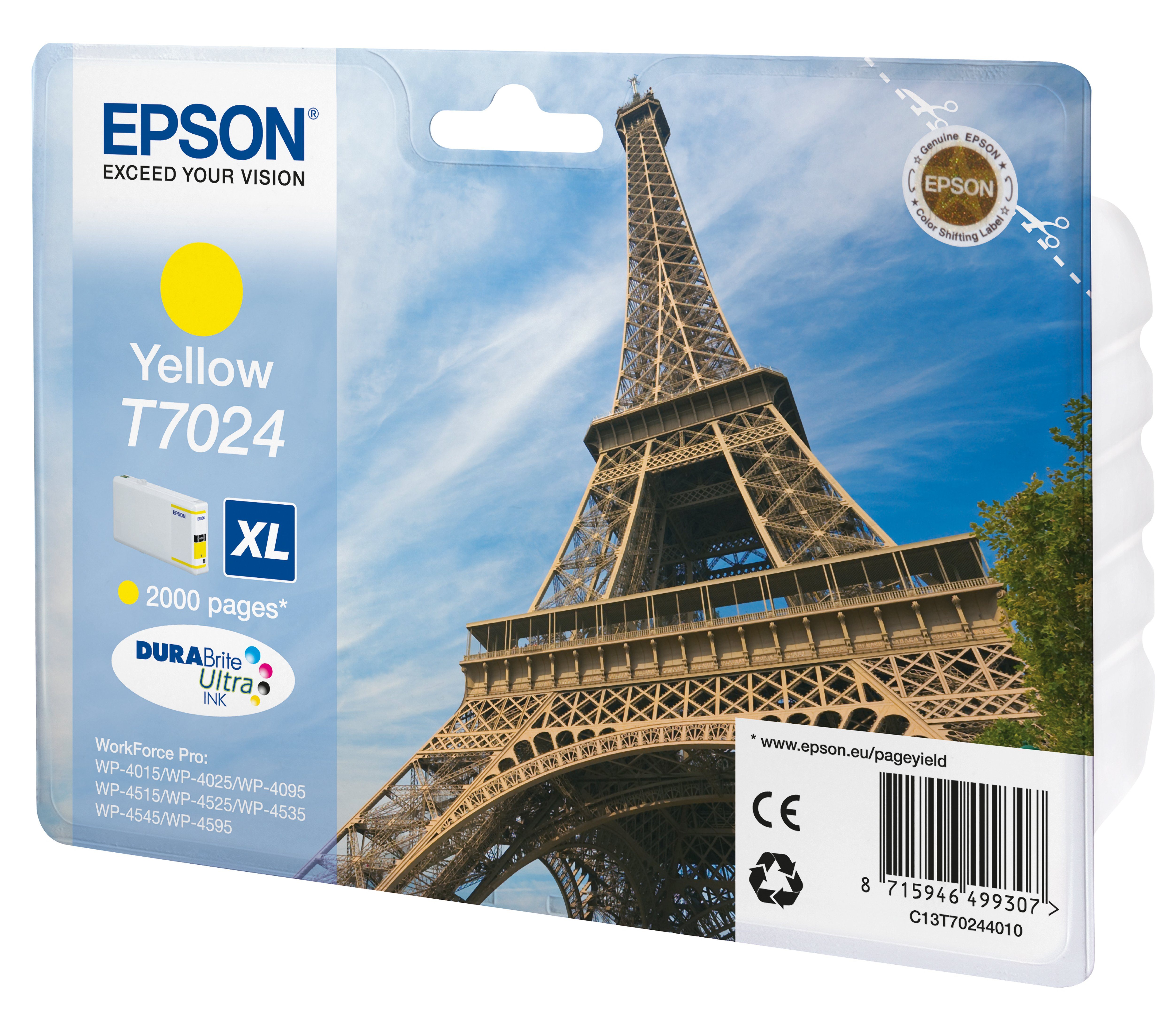 Eiffel Tintenpatrone Epson gelb Tintenpatrone Tower 2k Yellow Epson XL