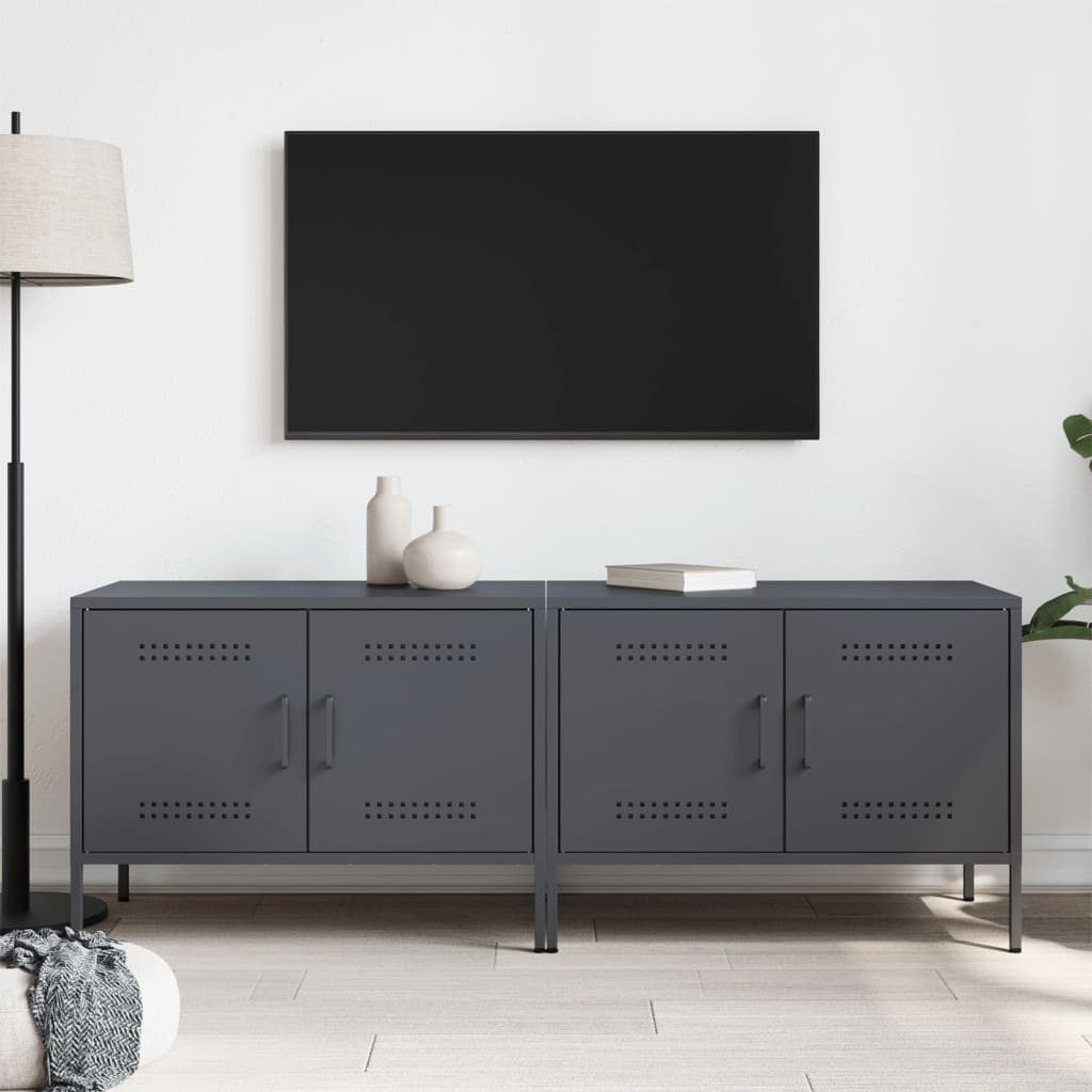 vidaXL TV-Schrank TV-Schränke 2 Stk. Anthrazit günstig online kaufen