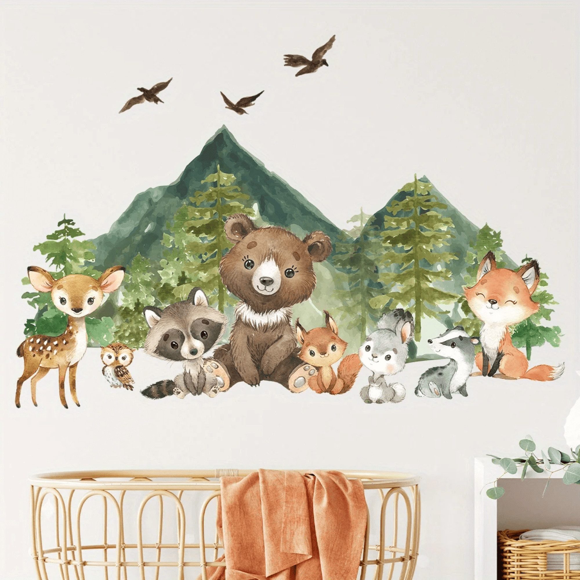 Montegoni Wandsticker Kinder Tier Wandaufkleber Dekoration (lächelndes Gesi günstig online kaufen