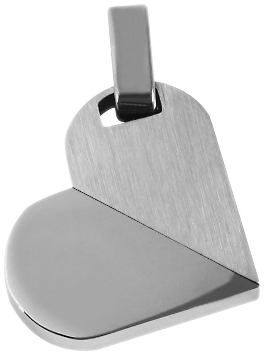 Adelia´s Kettenanhänger modischer Herz Anhänger aus Edelstahl