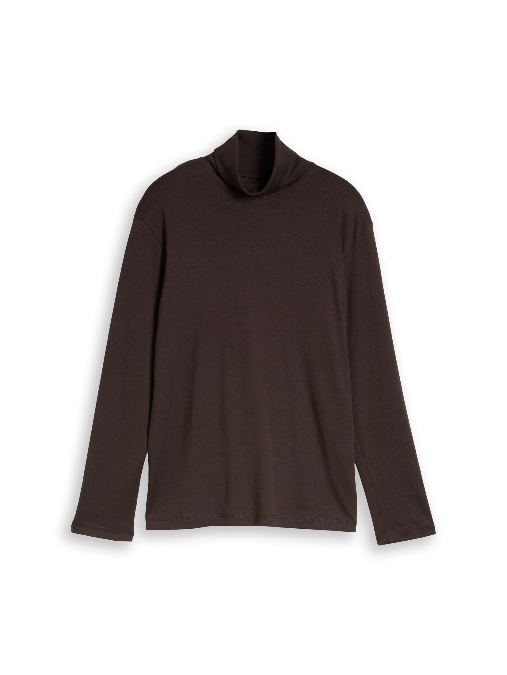 TOM TAILOR Langarmshirt T-Shirt (im Einserpack) Rollkragenshirt mit Logo-Print