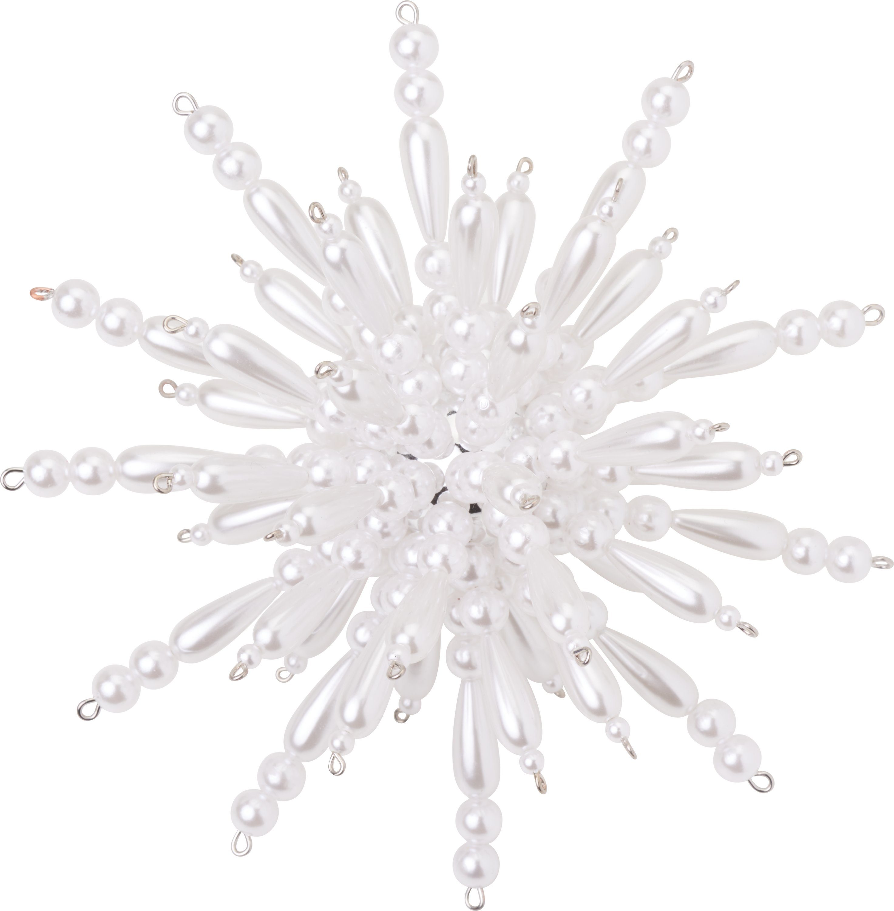 Zauberperle Bastelperlen White Snowflake, verschiedene Materialien