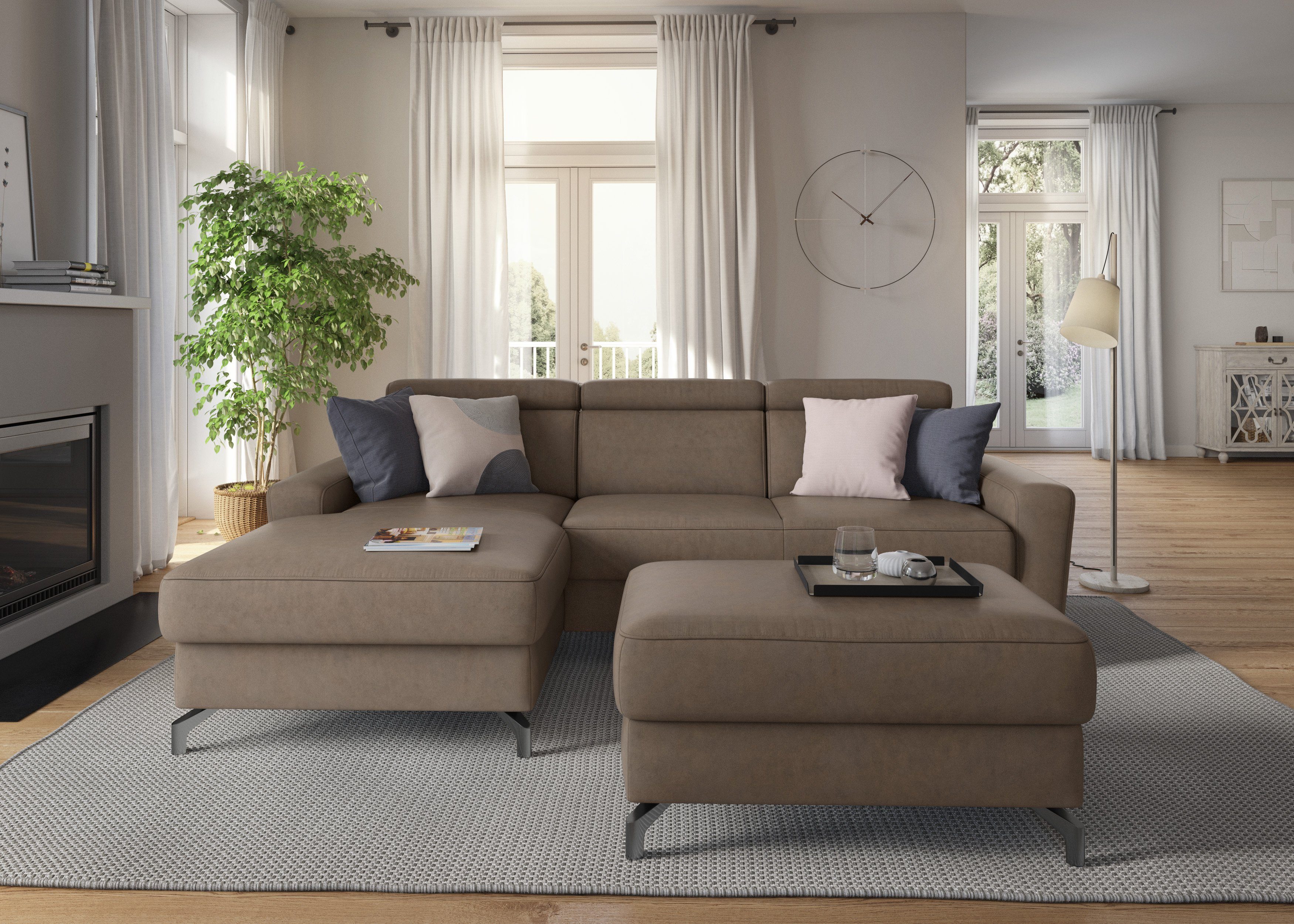 sit&more Ecksofa Scarlett L-Form, inklusive Kopfteilverstellung, günstig online kaufen