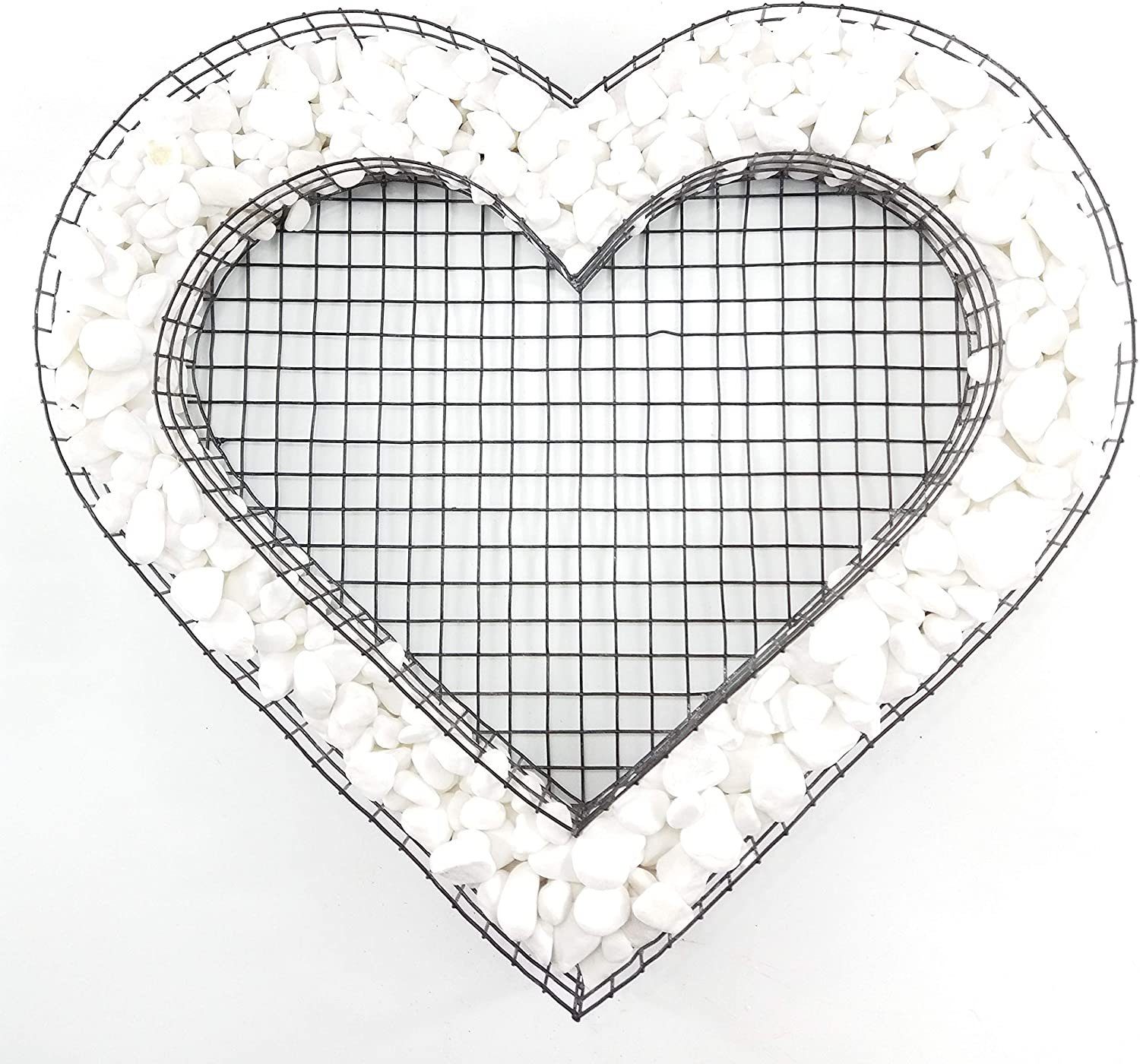 Gartenwelt Riegelsberger Gartenfigur Herz Gitter Grabschmuck Gartendekorati günstig online kaufen