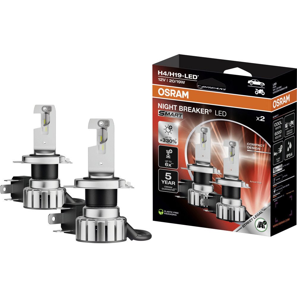 Osram KFZ-Ersatzleuchte OSRAM 64193DWNBSM-2HB LED Leuchtmittel H4