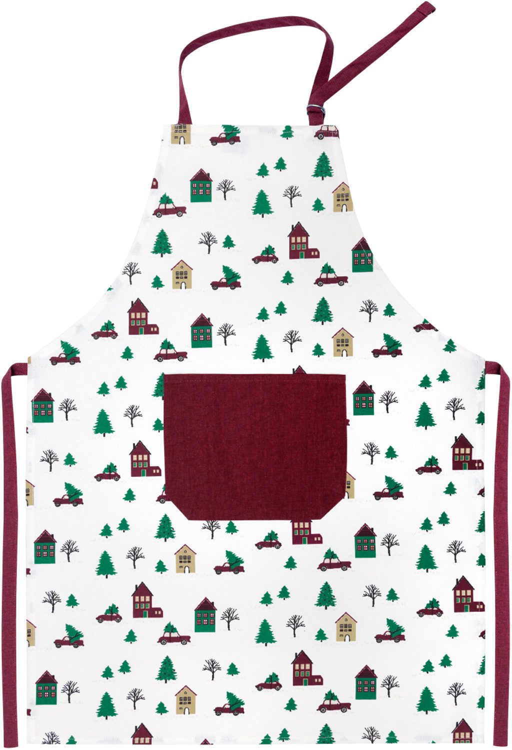 Kracht Kochschürze Christmas Town, (1-tlg), Nackenband günstig online kaufen