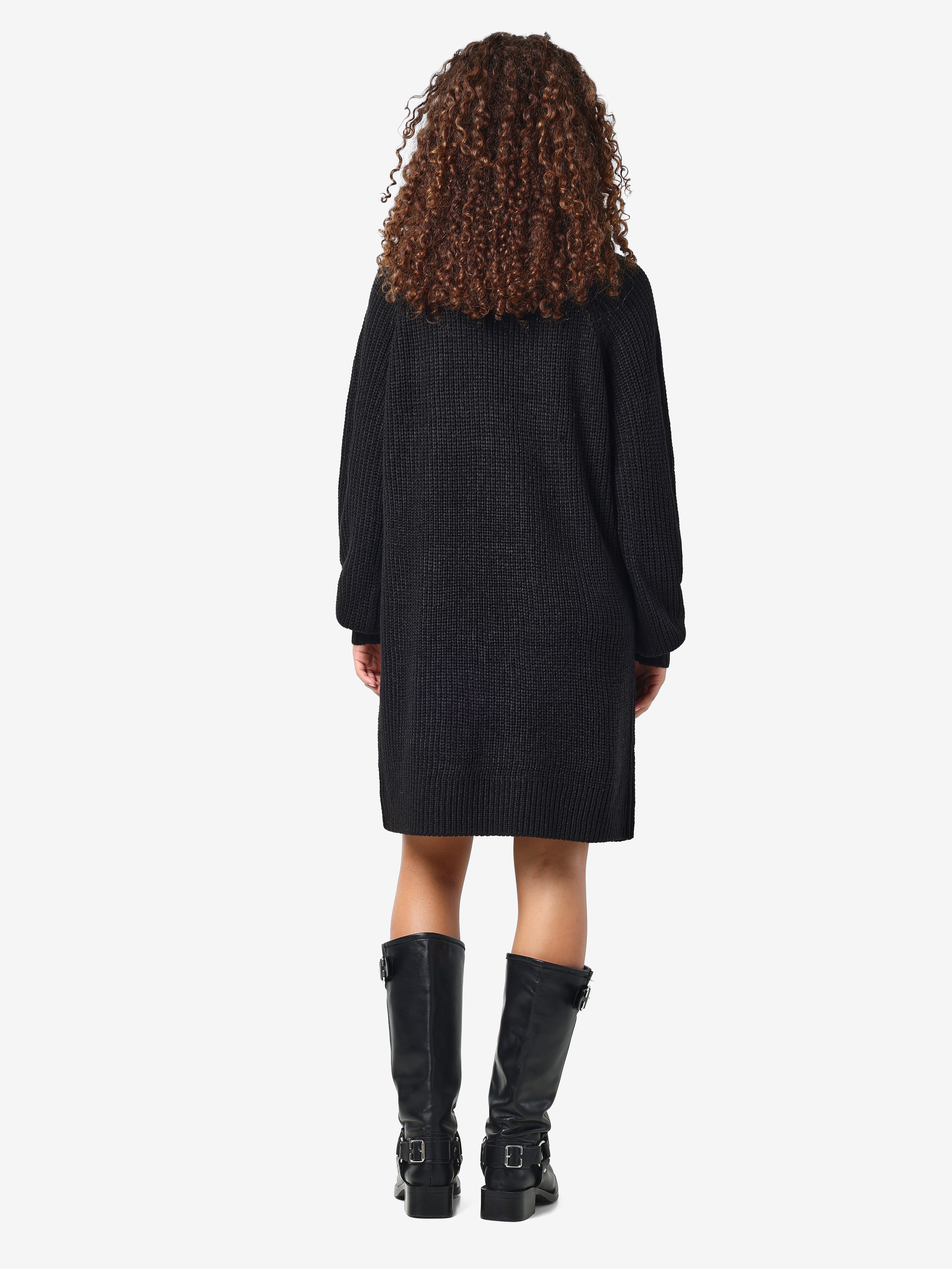 Noisy may Strickkleid NMTIMMY L/S KNIT DRESS NOOS Kunstfaser, relaxed fit