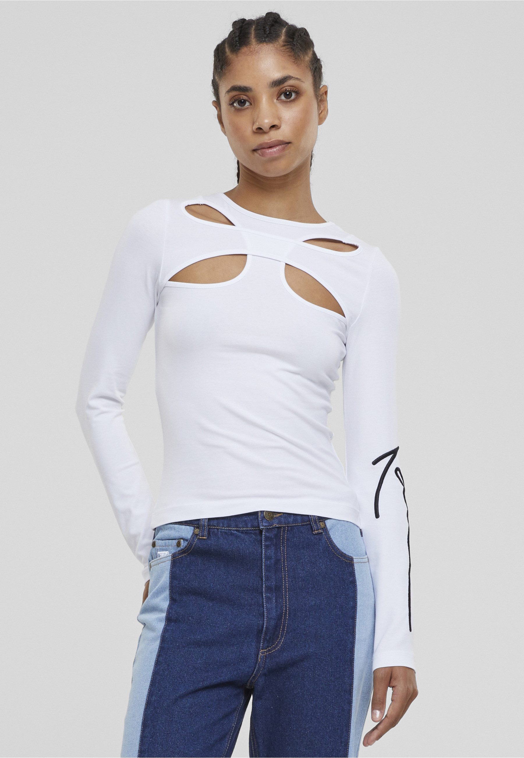 Karl Kani Stoffhose Karl Kani Damen KW223-011-1 KK Signature Cut Out Tight LS (1-tlg)