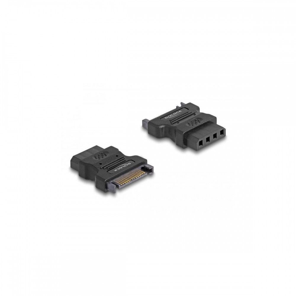 DeLOCK Adapter Power Sata > 4P, schwarz - Adapter Stromadapter