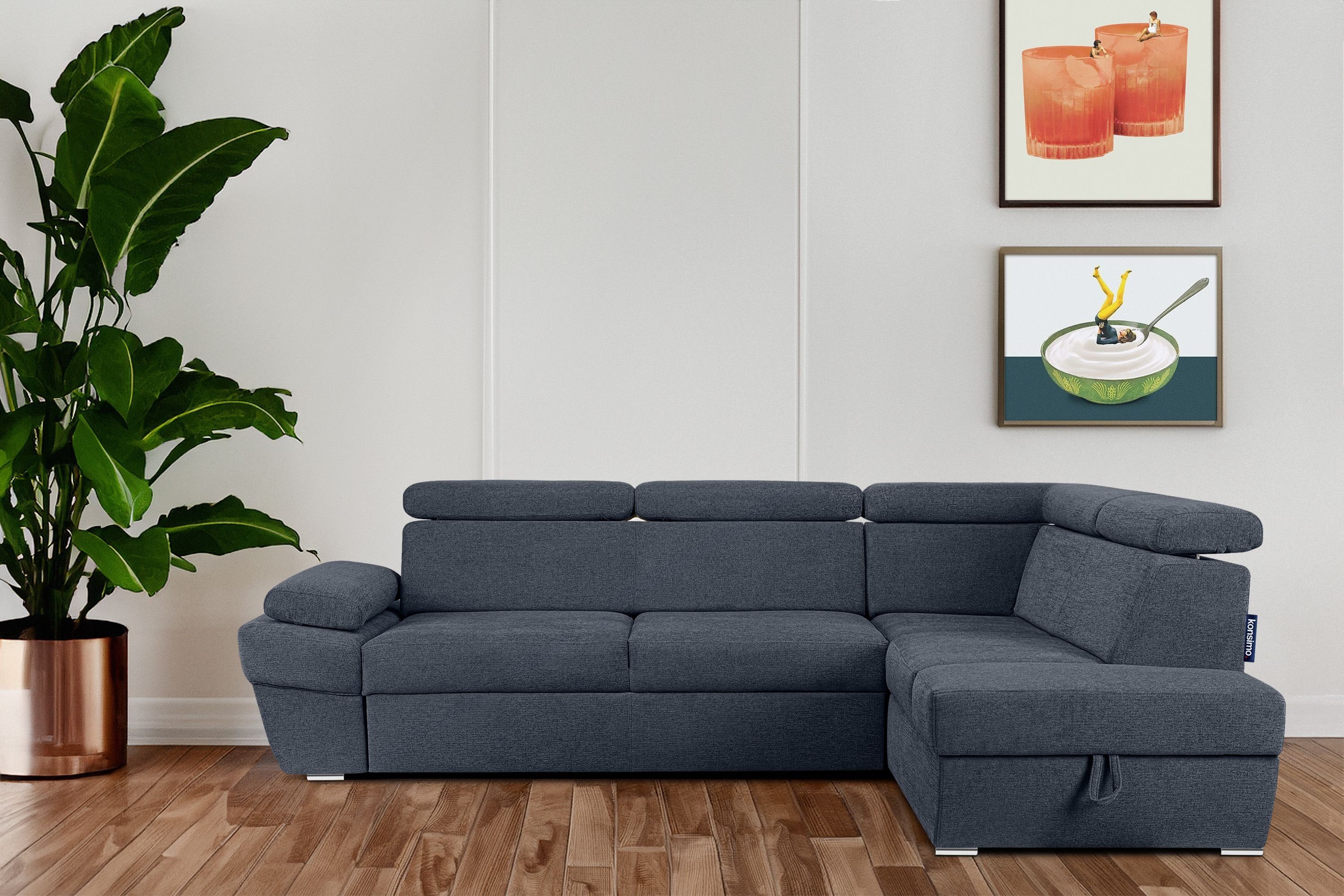 KONSIMO® Ecksofa RATLO Ecksofa, mit Bettfunktion günstig online kaufen