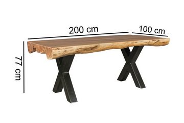tinkaro Esstisch MARAL Akazie großer Baumstamm Tisch