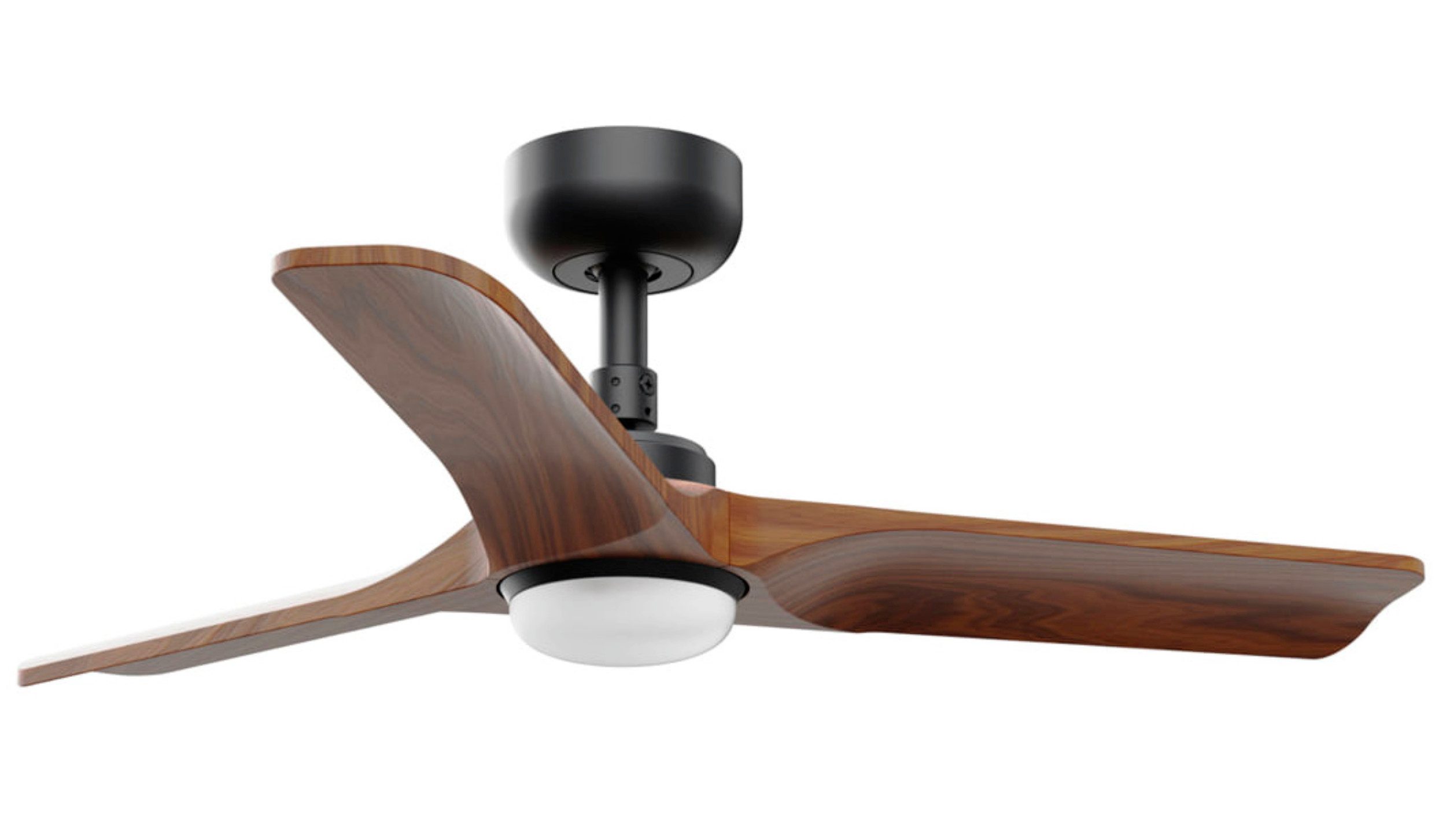 FARO Barcelona Deckenventilator DC Deckenventilator Heywood S Schwarz mit LED, dimmbar