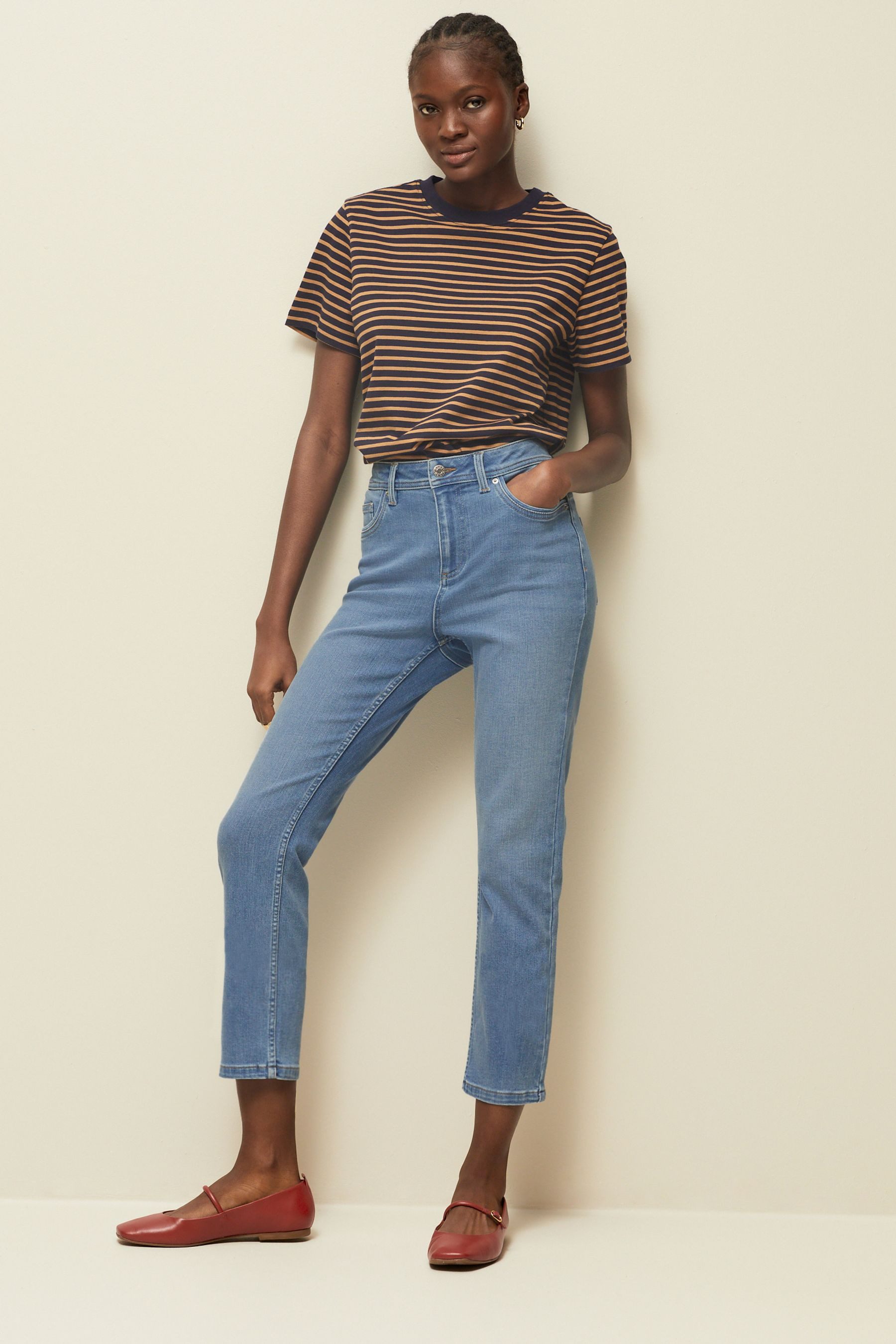 Next Caprijeans Verkürzte Slim Fit Jeans, günstig online kaufen