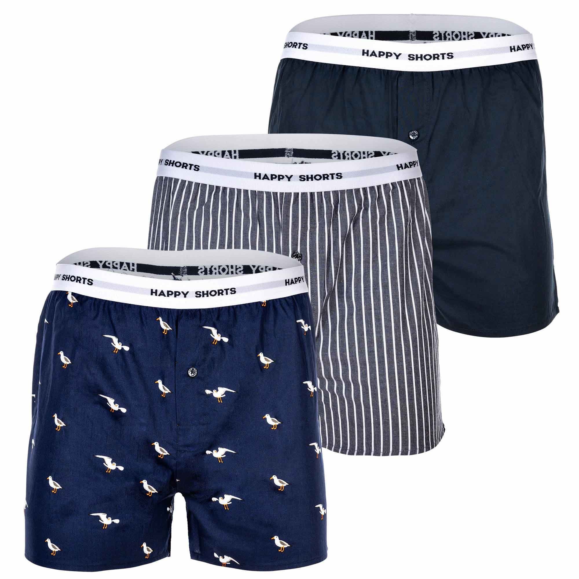 Boxershorts Herren Web-Boxershorts 3er Pack Baumwolle