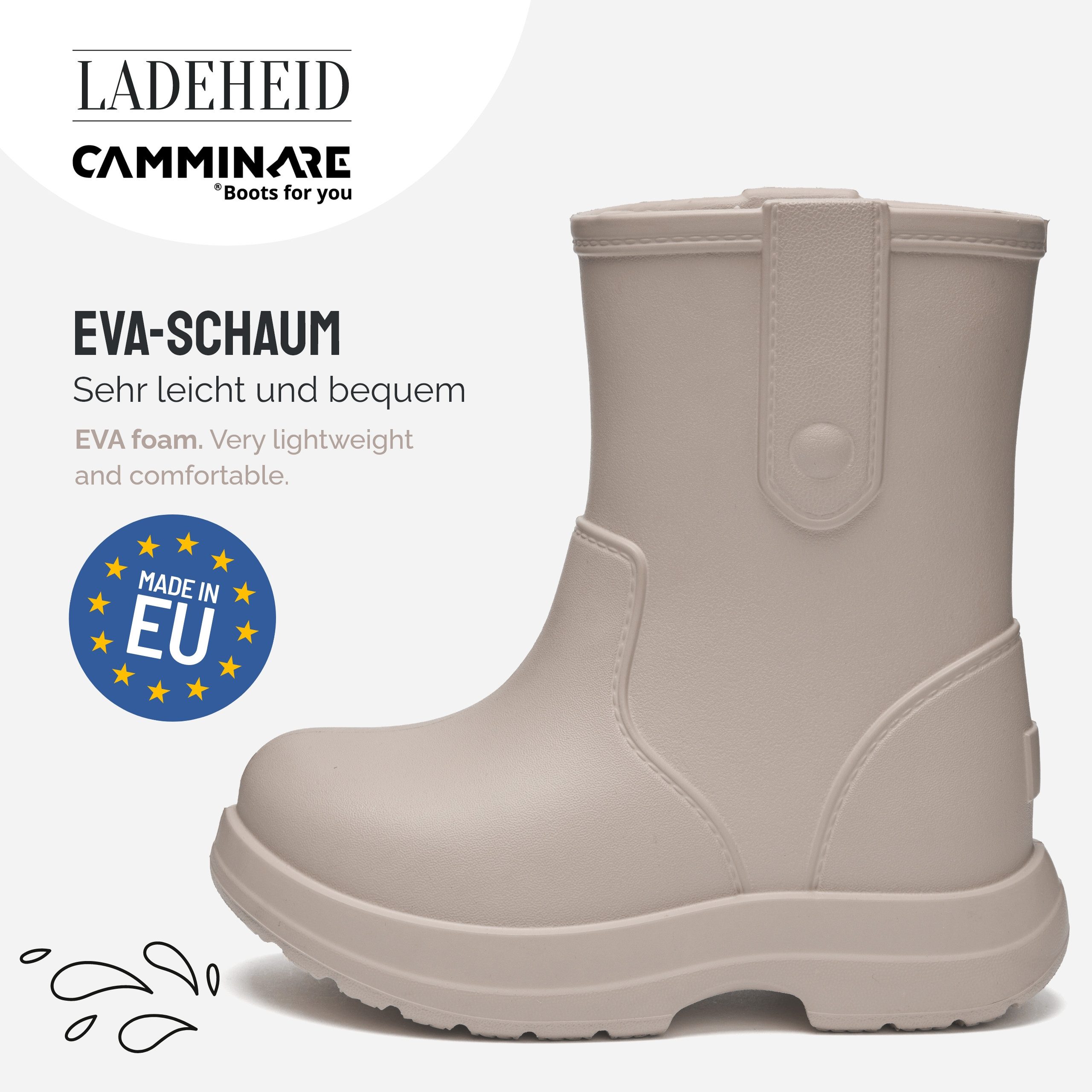 Ladeheid x Camminare Kinder aus leichtem EVA wasserdicht mit Design LA-CA-18 Gummistiefel – Bild 4 von 5