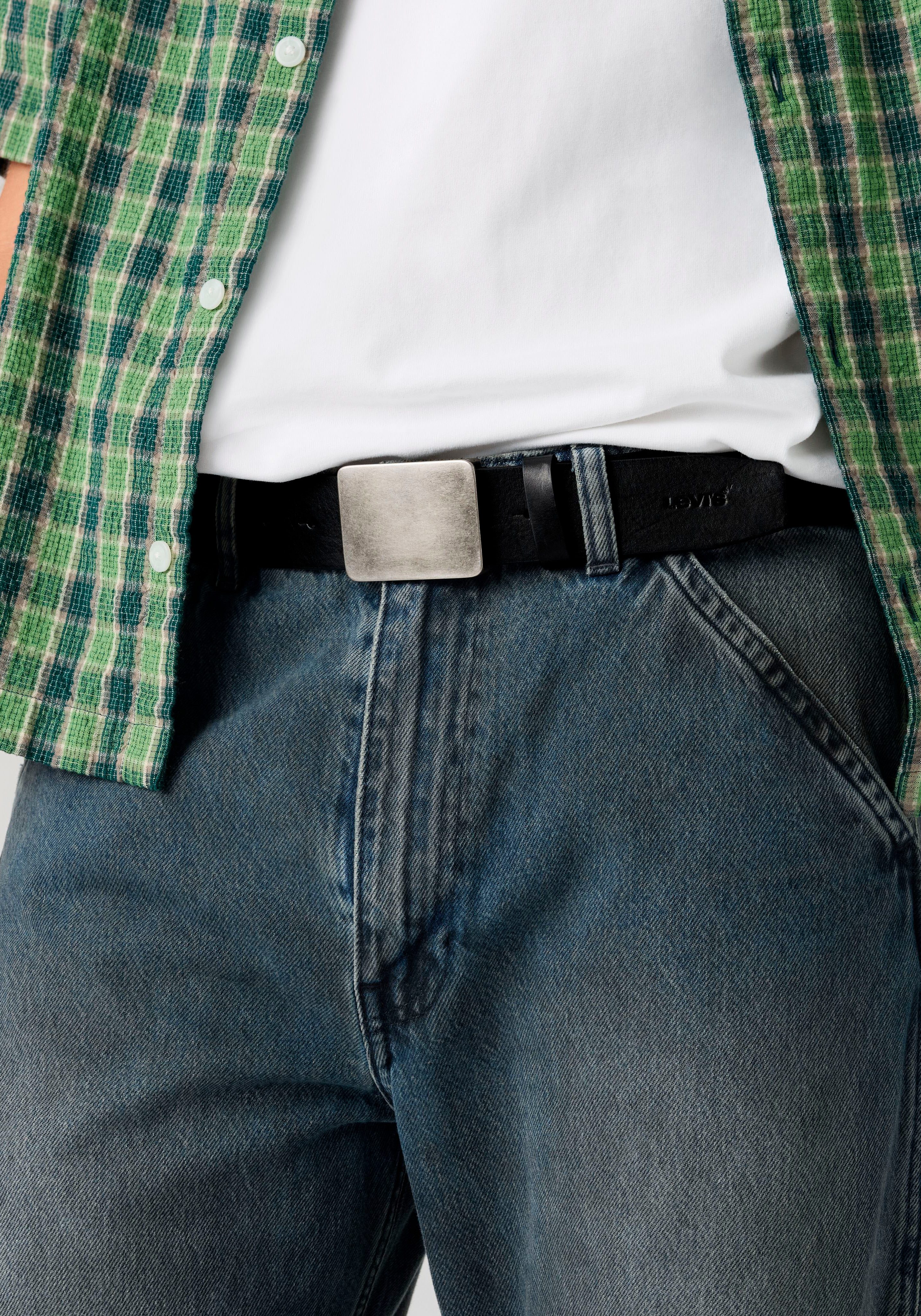 Levi's® Koppelgürtel RYDER PLAQUE BUCKLE BELT aus Echtleder