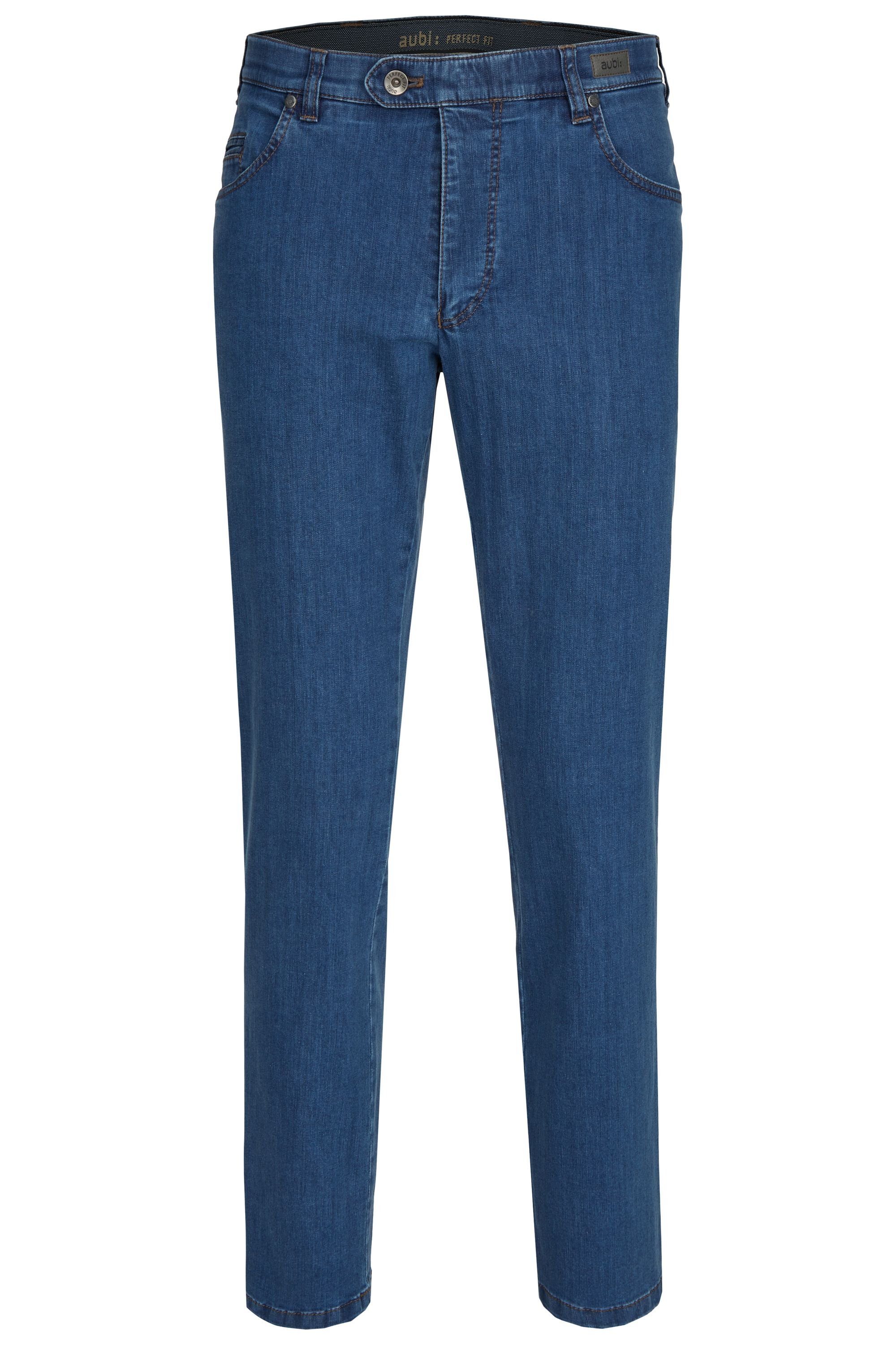 aubi: Bequeme Jeans aubi Perfect Fit Herren Sommer Jeans Hose Stretch aus Baumwolle High Flex Modell 577 stone (46)