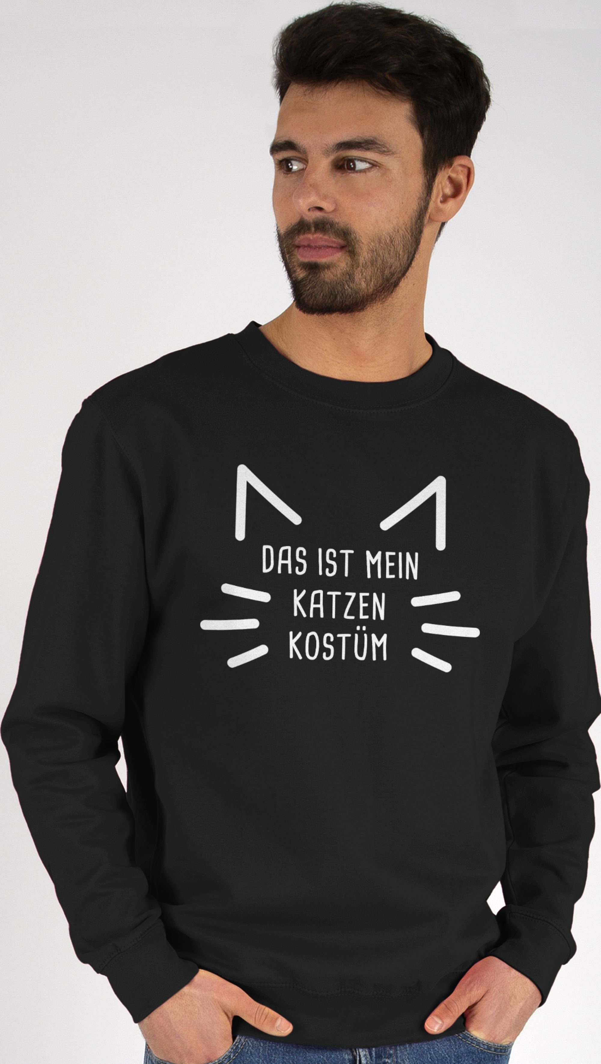 Shirtracer Sweatshirt Das ist mein Katzen Kostüm - Cat Katze Katzenkostüm Cats (1-tlg) Karneval Outfit 1 Schwarz | Sweatshirts