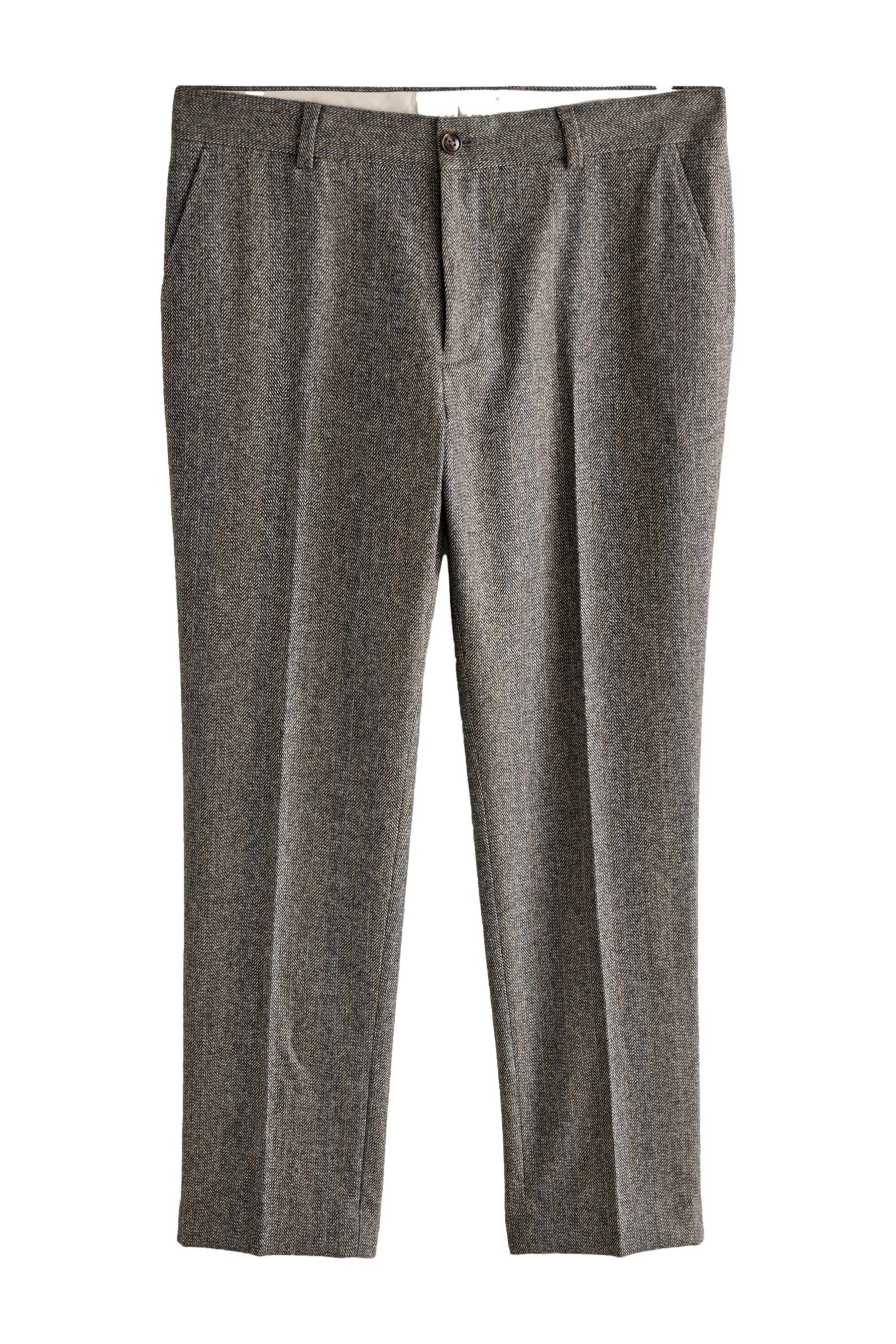 Anzughose Slim Fit Anzughose mit Fischgrätstreifen