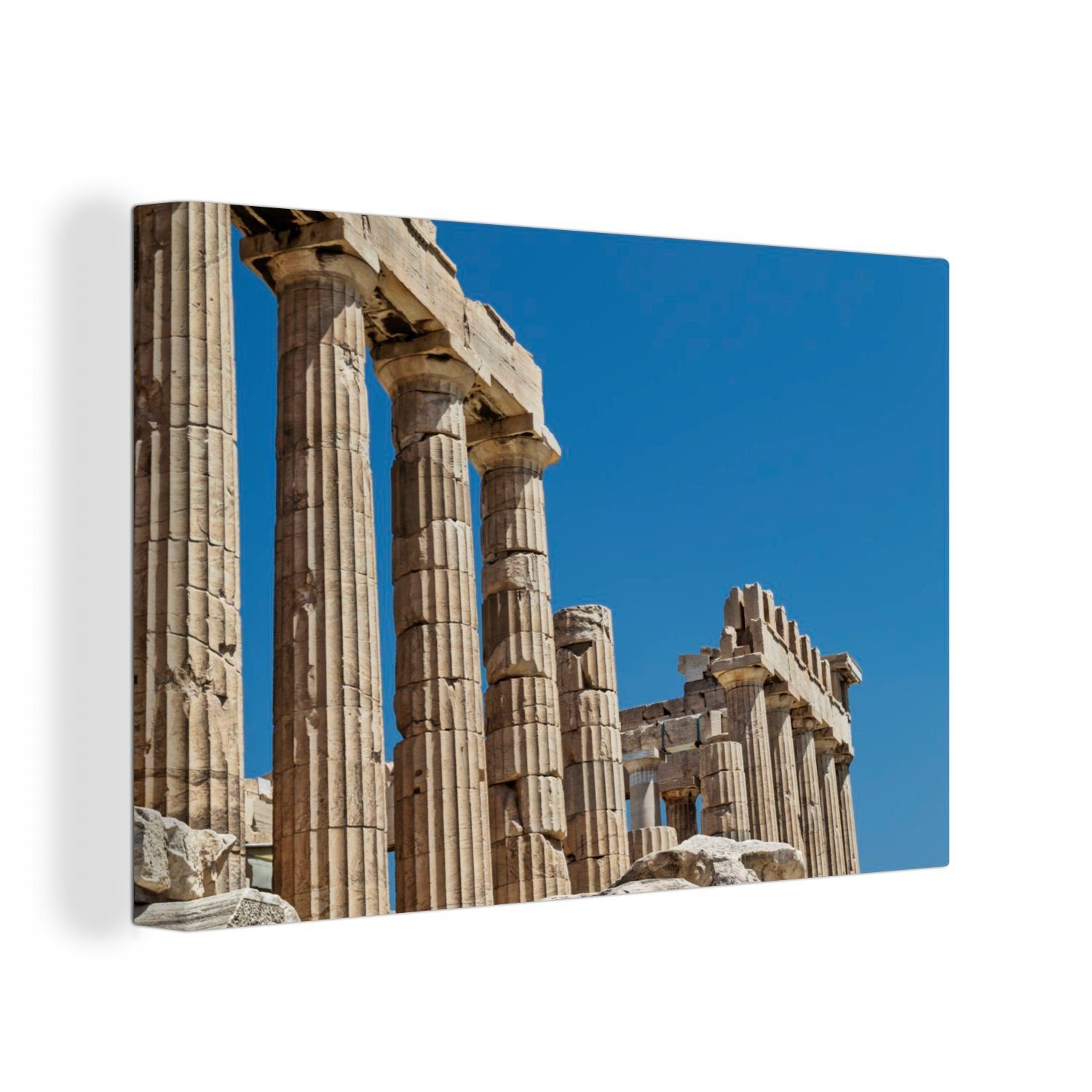 OneMillionCanvasses® Leinwandbild Ruinen des Parthenon, (1 St), Wandbild Leinwandbilder, Aufhängefertig, Wanddeko, 30x20 cm