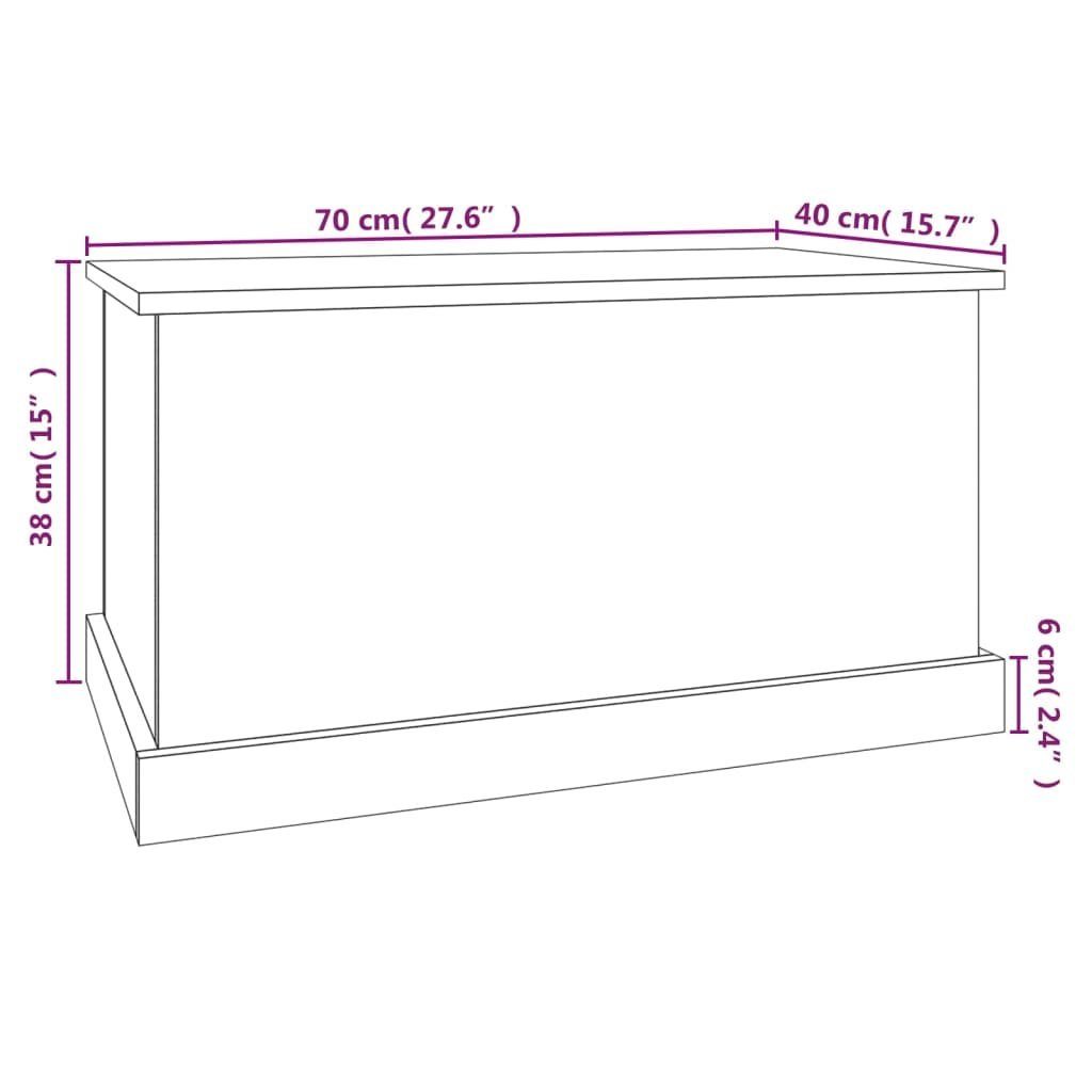 Truhe cm Sonoma-Eiche 70x40x38 Holzwerkstoff furnicato St) (1