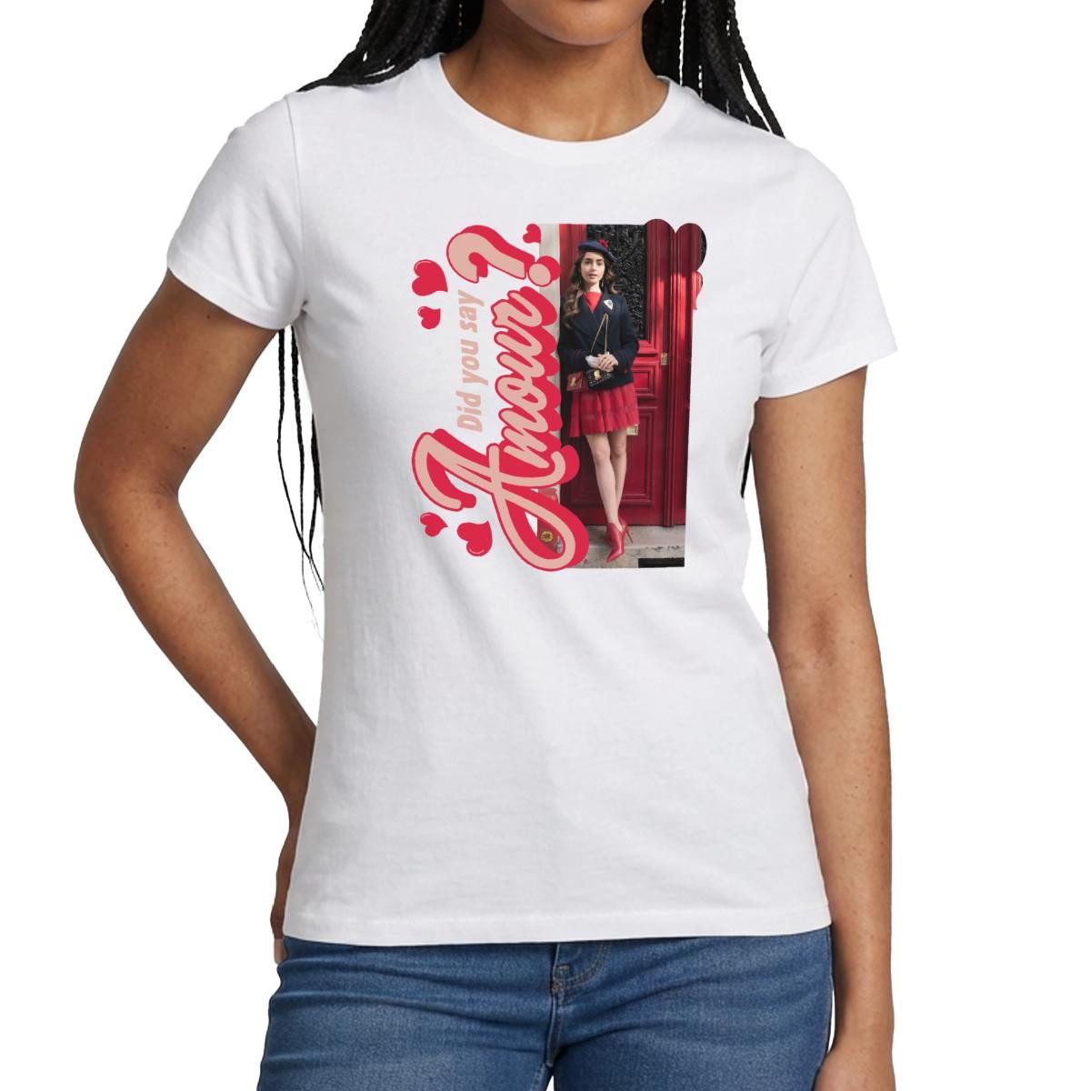 T-Shirt Emily In Paris Did You Say Amour Frauen T-Shirt