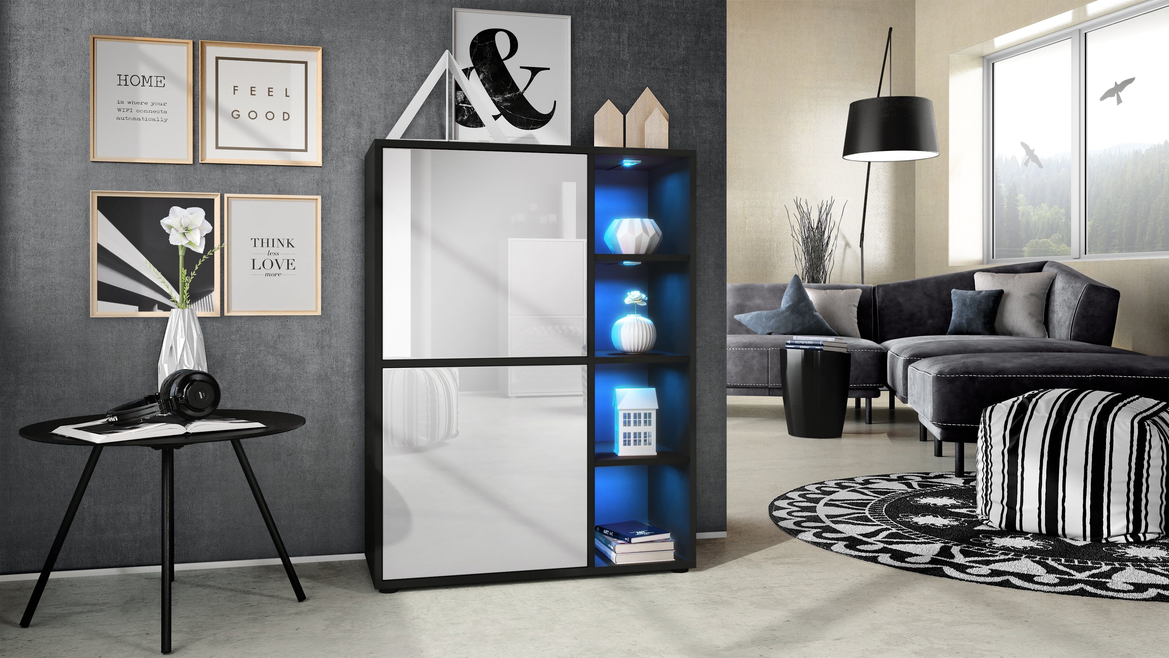 Vladon Highboard Cuba (Anrichte mit 2 günstig online kaufen