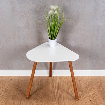Levandeo® Beistelltisch, Beistelltisch H40cm Holz Weiß Ablage Couchtisch Holztisch Sofatisch